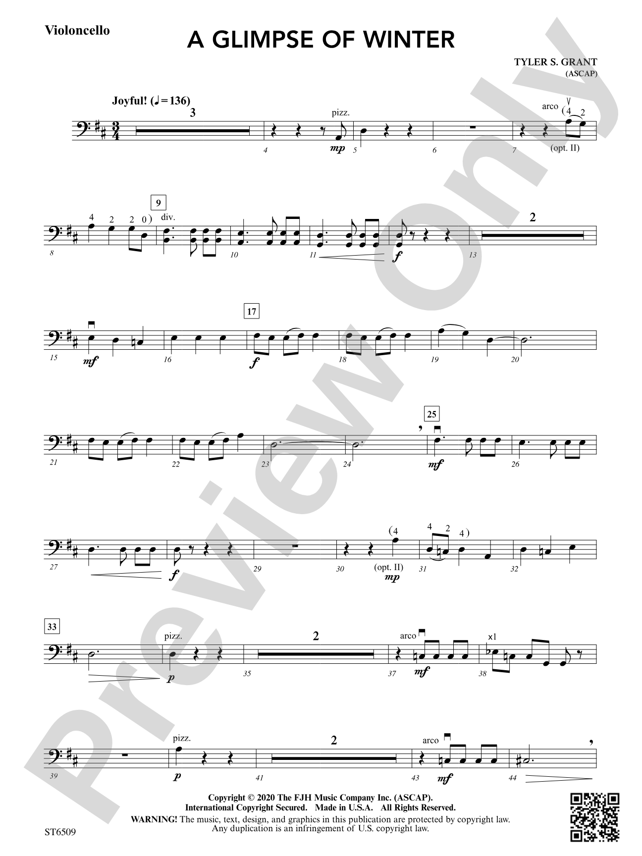 A Glimpse of Winter: Violoncello