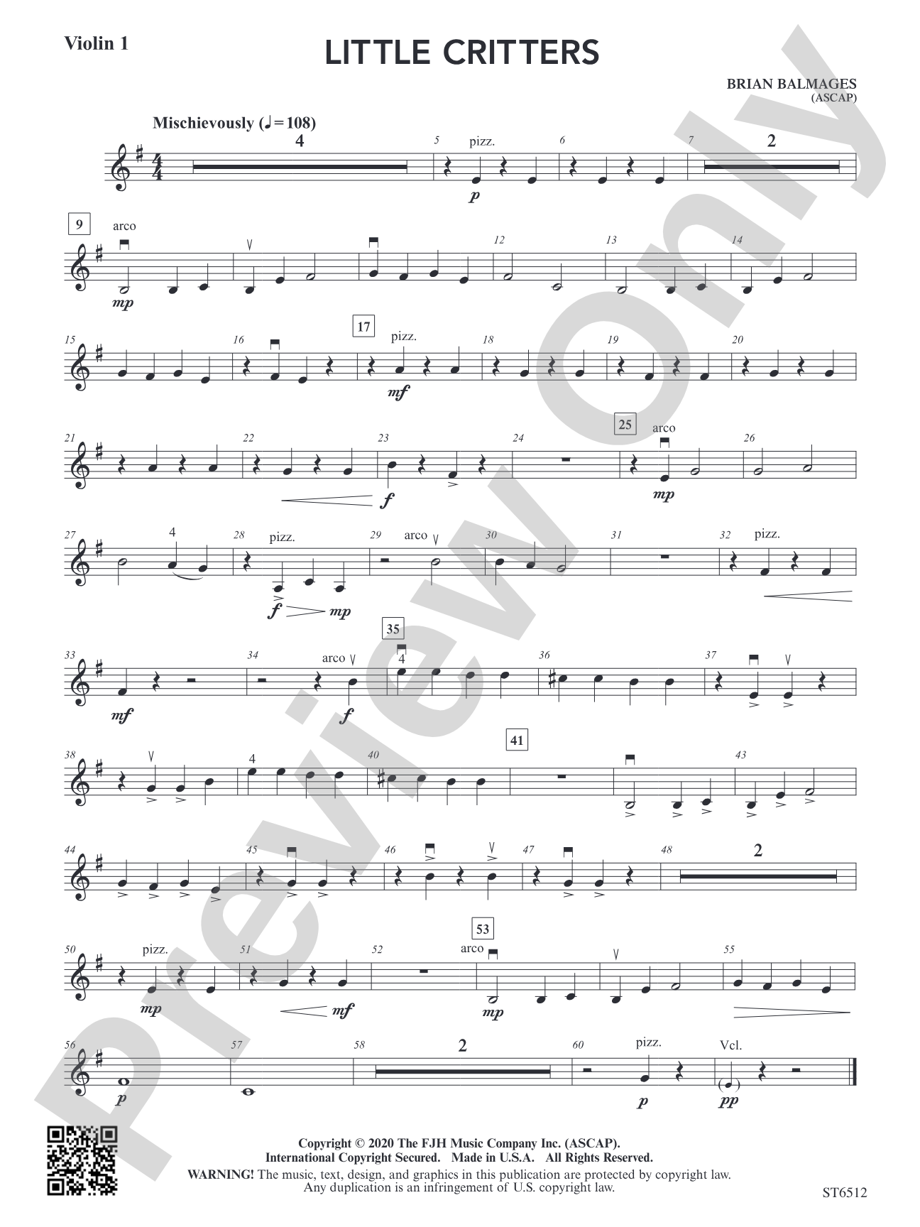 Little Critters: Violin 1