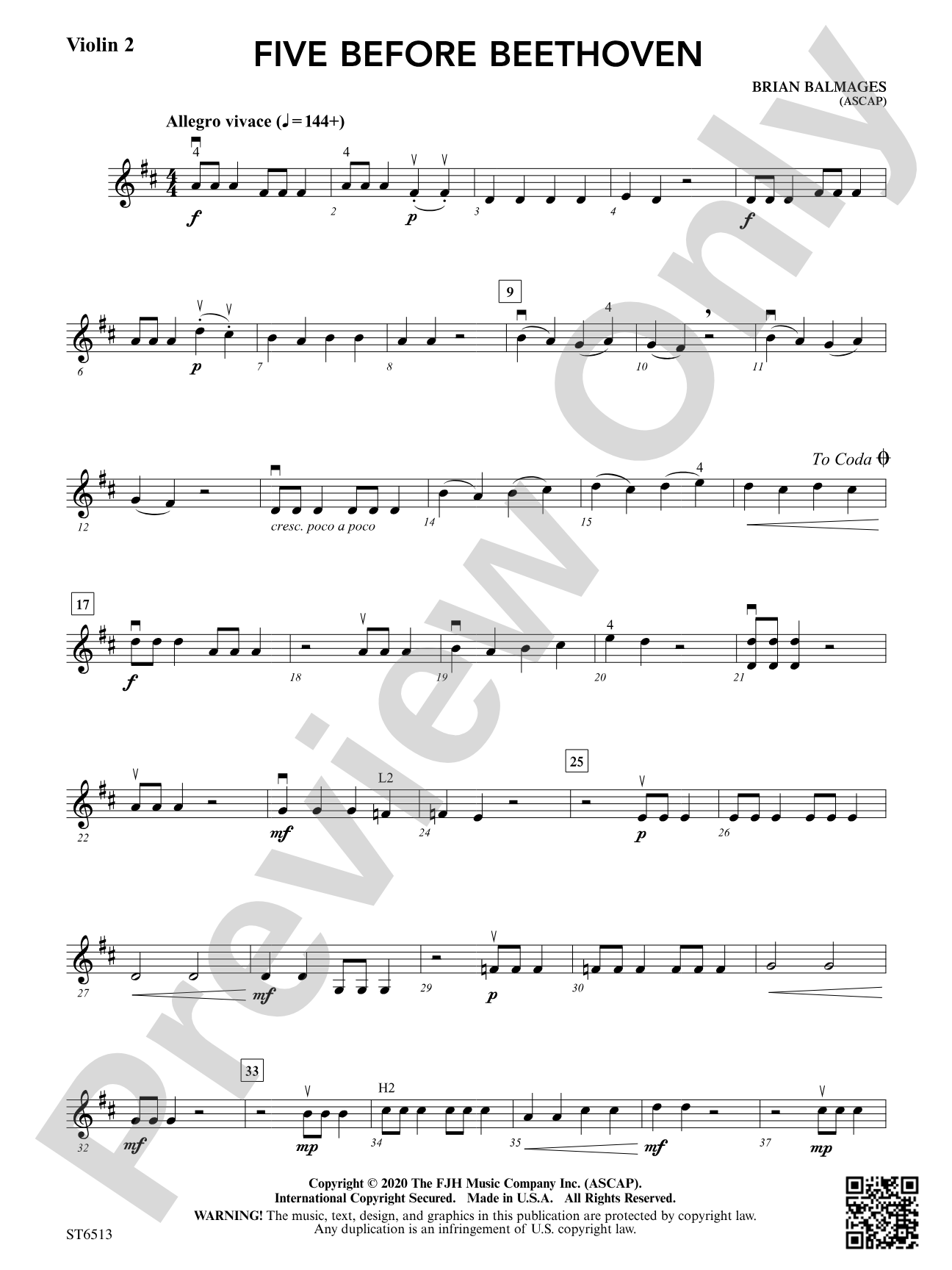 Five Before Beethoven: Violin 2