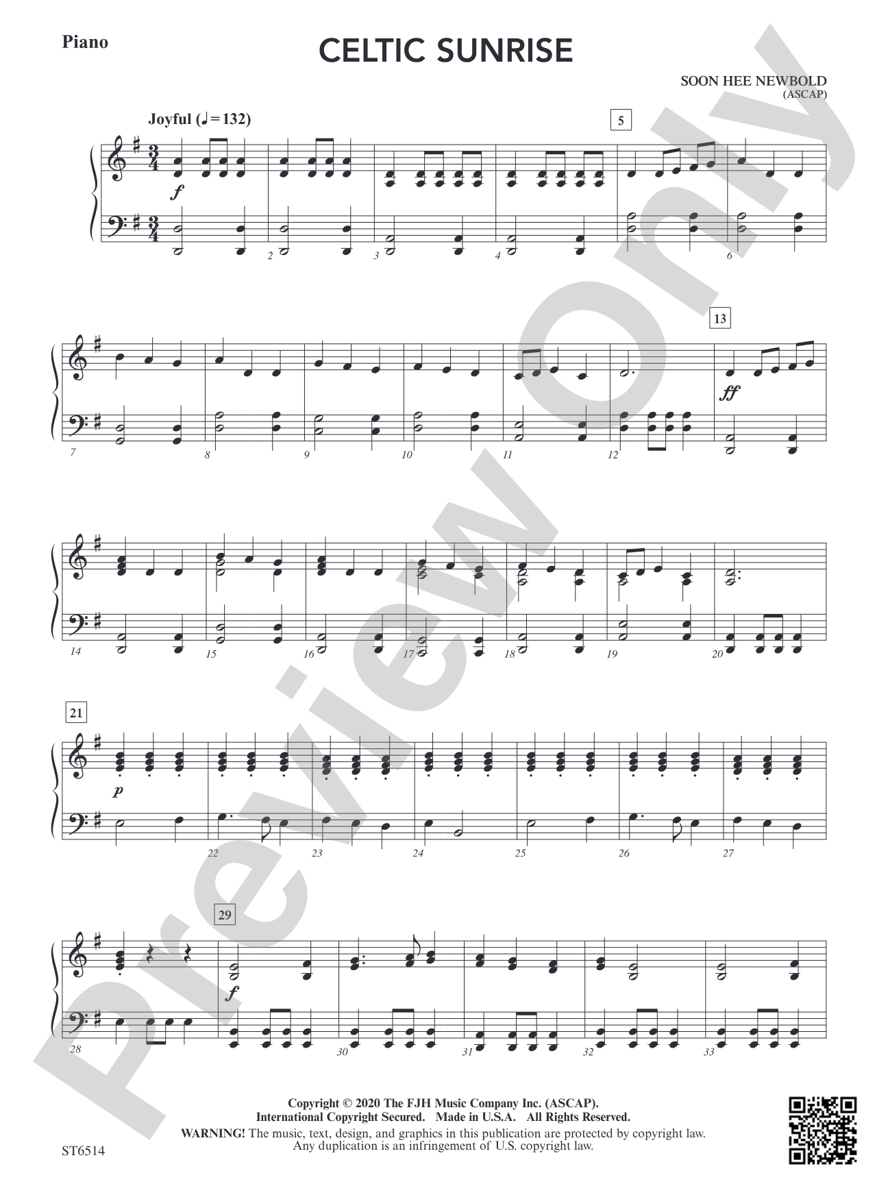Celtic Sunrise: Piano