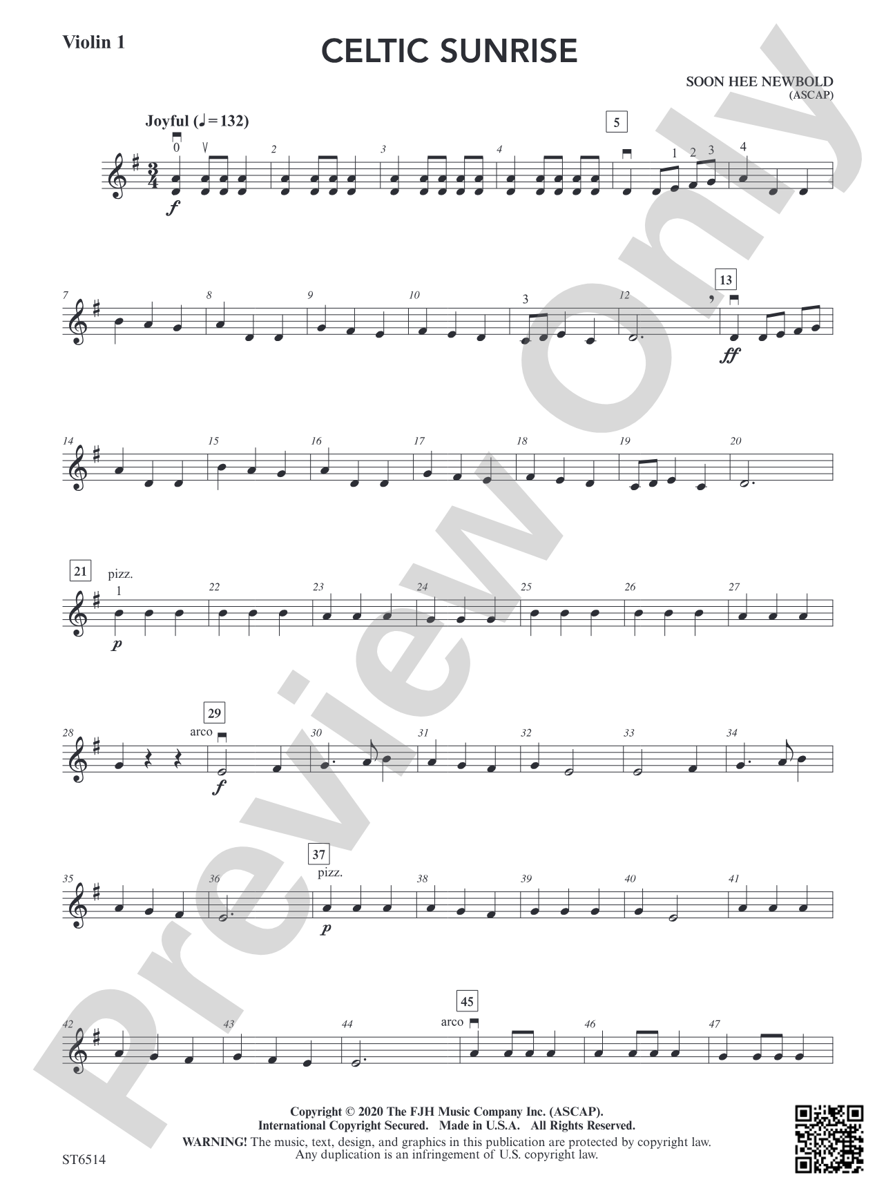Celtic Sunrise: Violin 1
