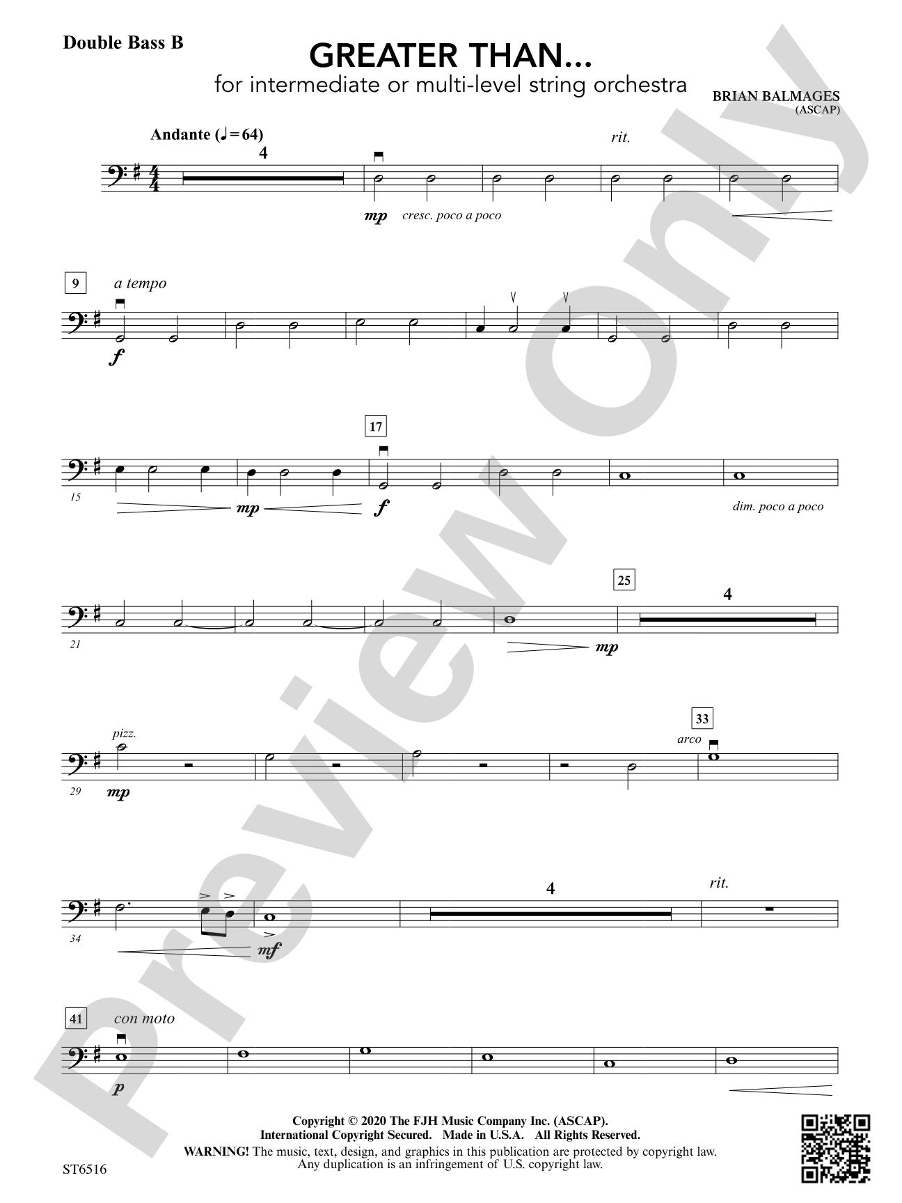Greater Than...: Double Bass B