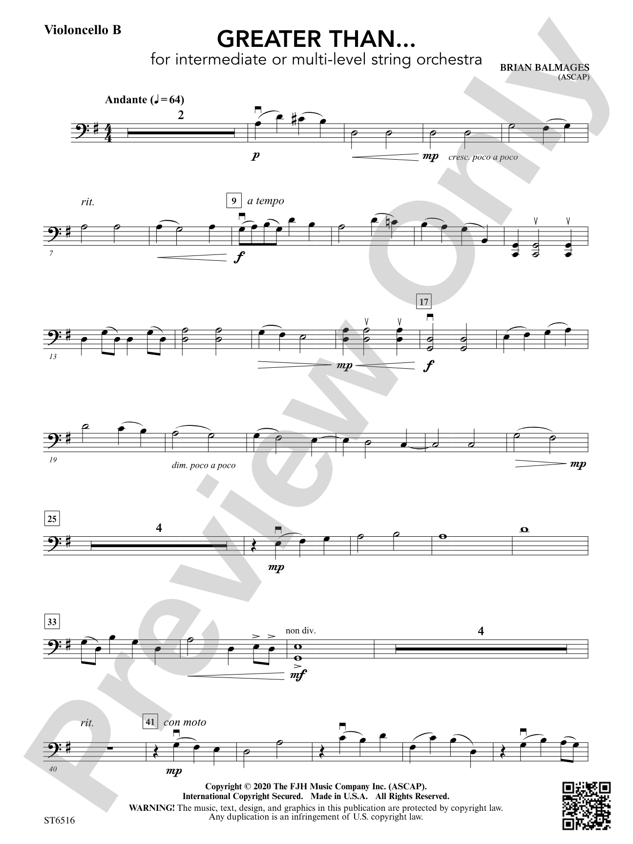 Greater Than...: Violoncello B