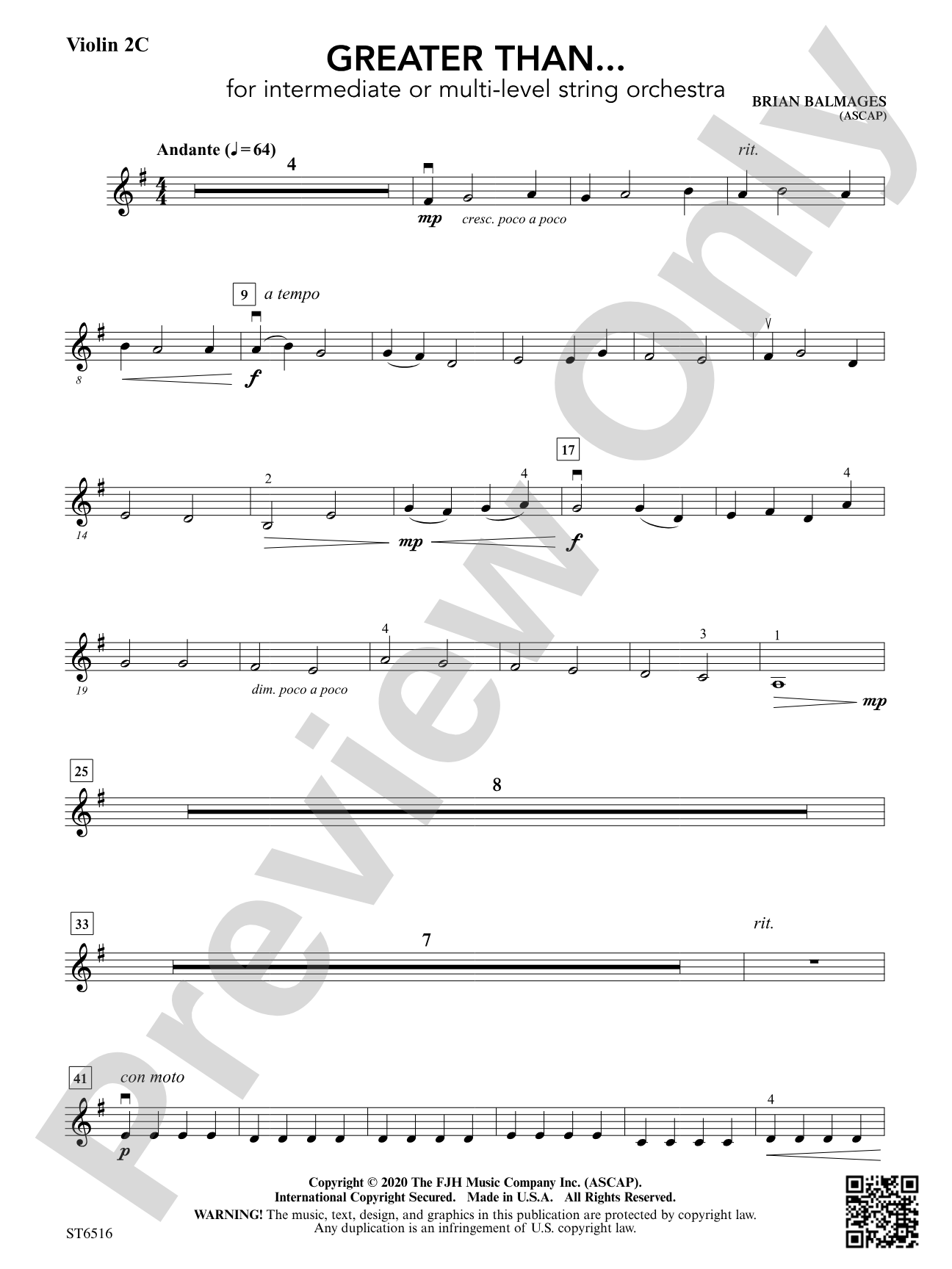 Greater Than...: Violin 2C