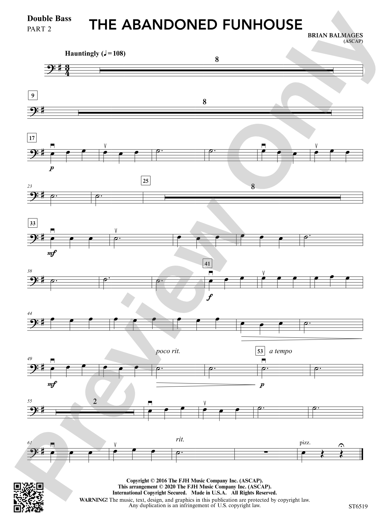 The Abandoned Funhouse: Part 2 Double Bass