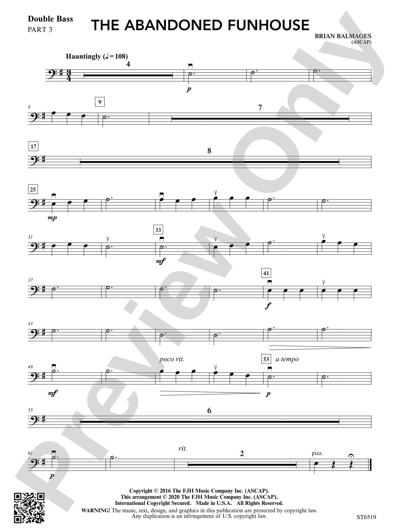 The Abandoned Funhouse: Part 3 Double Bass