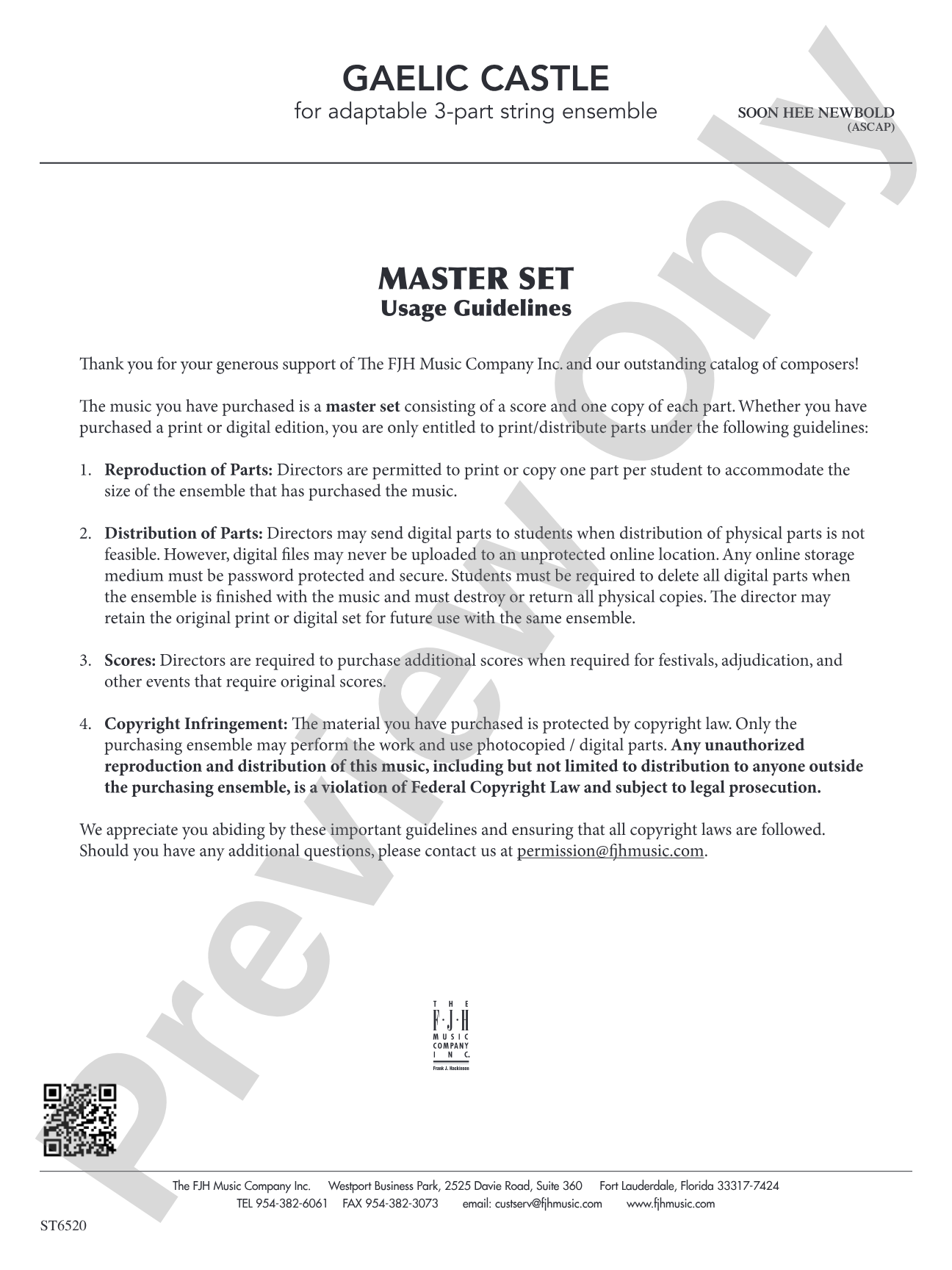 Gaelic Castle: Usage Guidelines