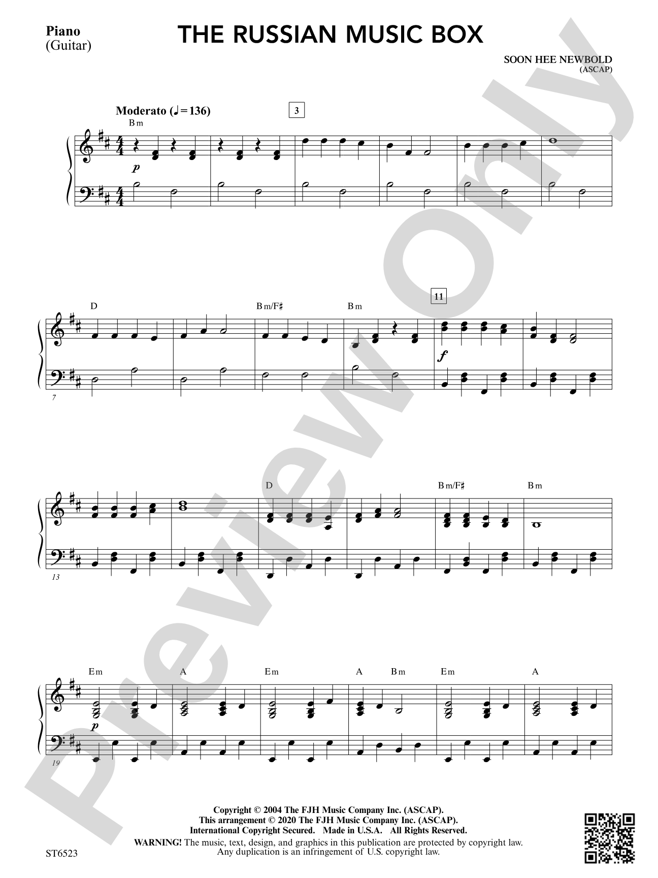 The Russian Music Box: Piano/Guitar