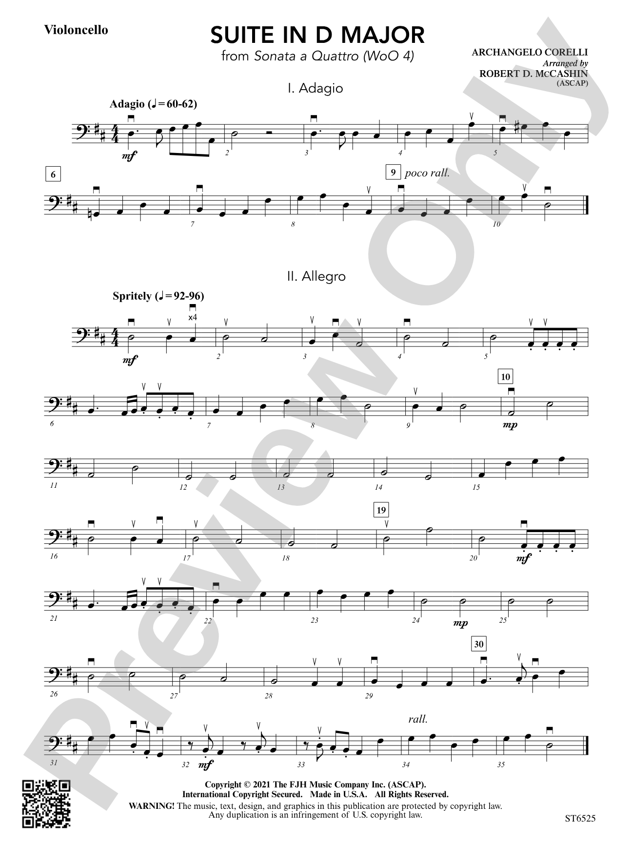 Suite in D Major (from Sonata a Quattro (WoO 4)): Violoncello