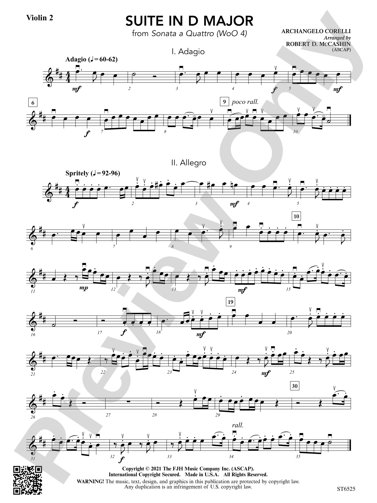 Suite in D Major (from Sonata a Quattro (WoO 4)): Violin 2