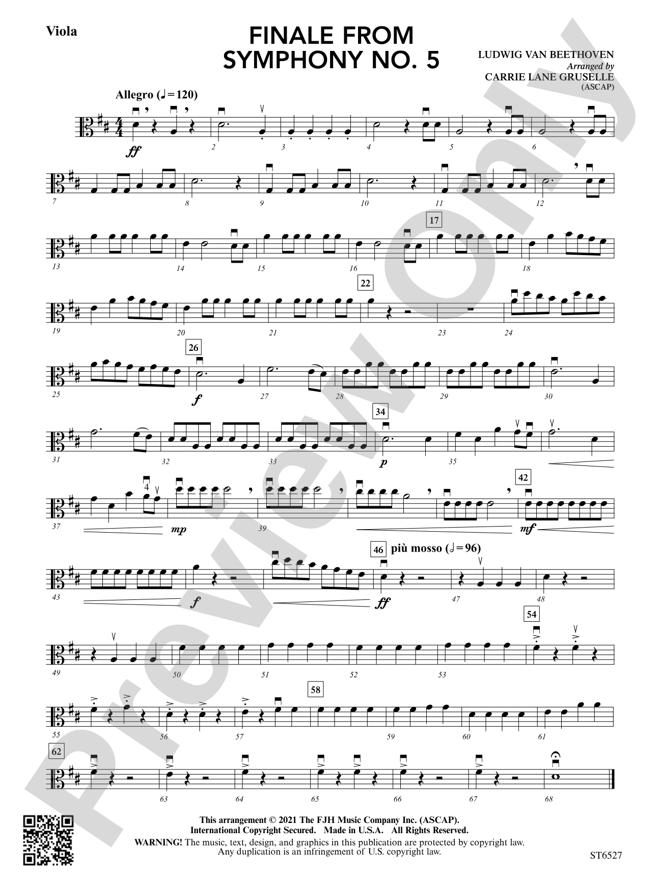 Finale from Symphony No. 5: Viola