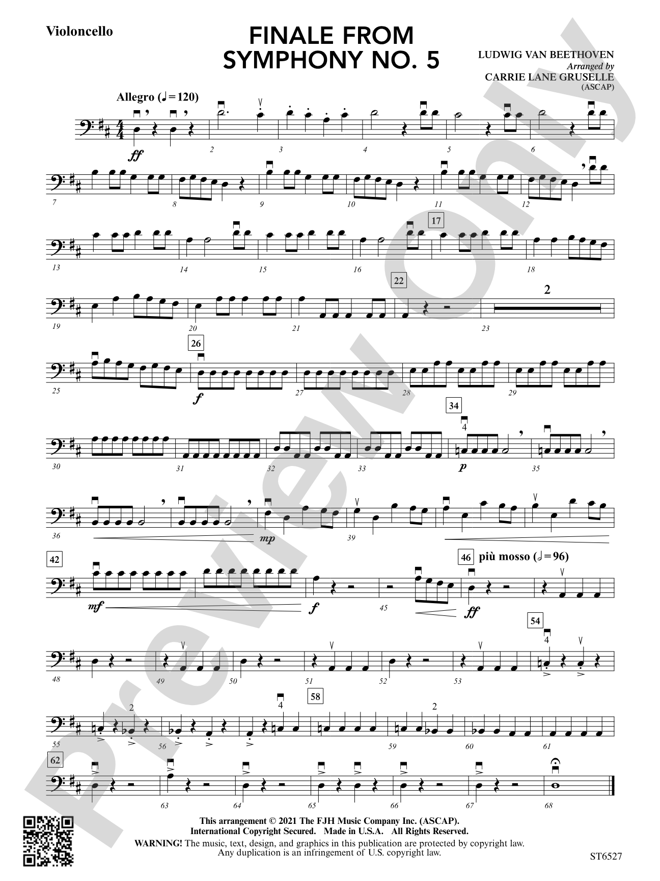 Finale from Symphony No. 5: Violoncello