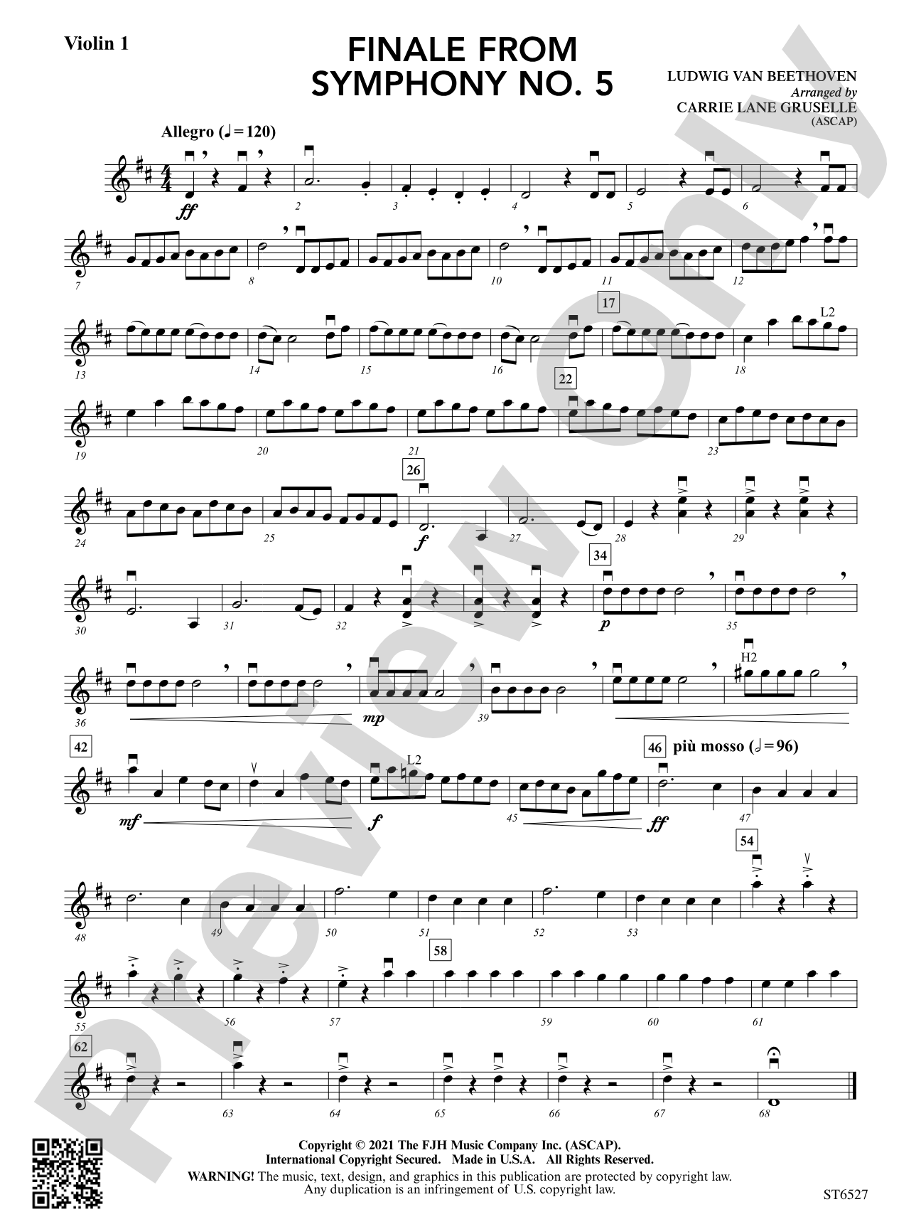Finale from Symphony No. 5: Violin 1