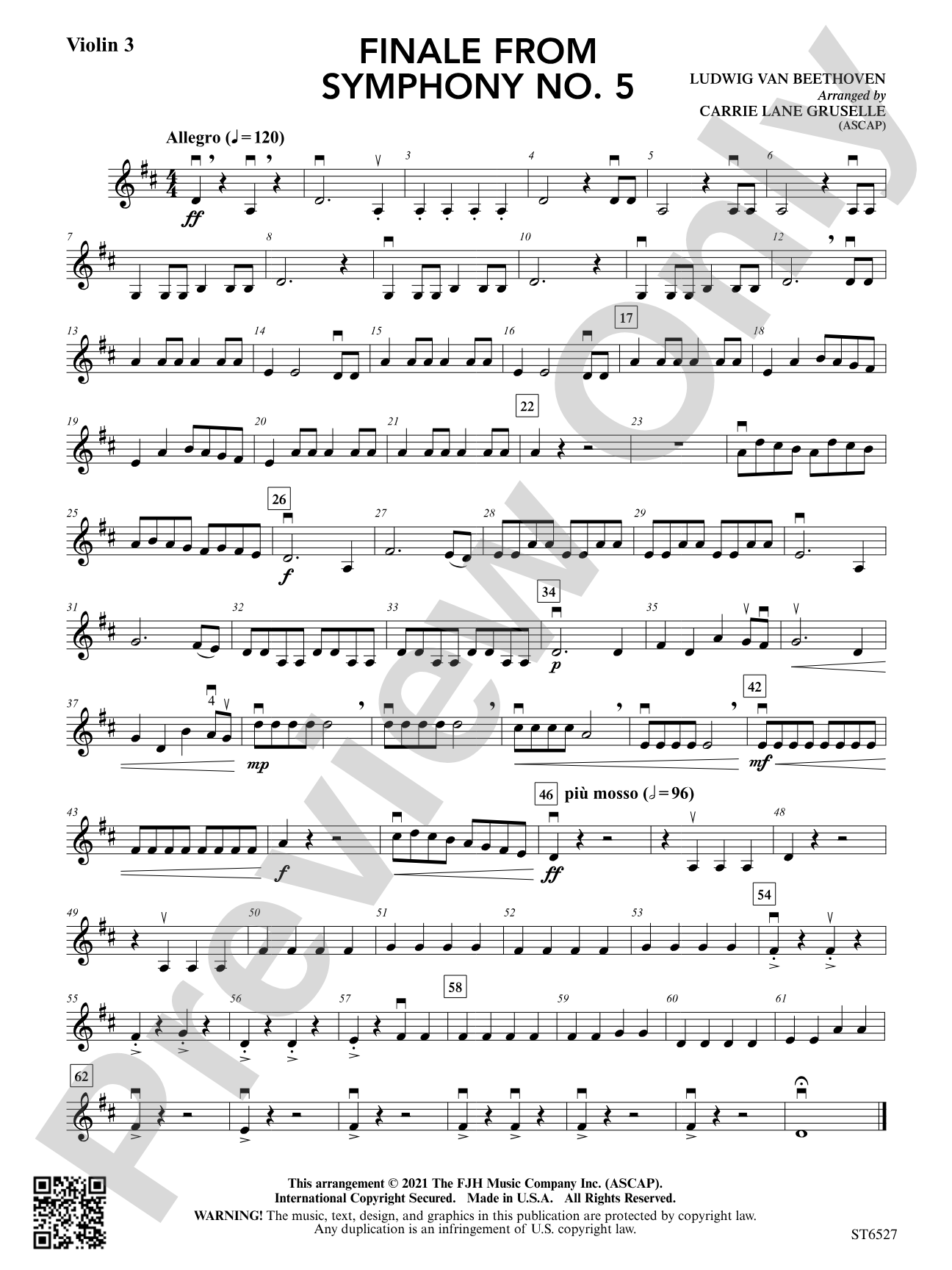 Finale from Symphony No. 5: Violin 3 (Viola T.C.)