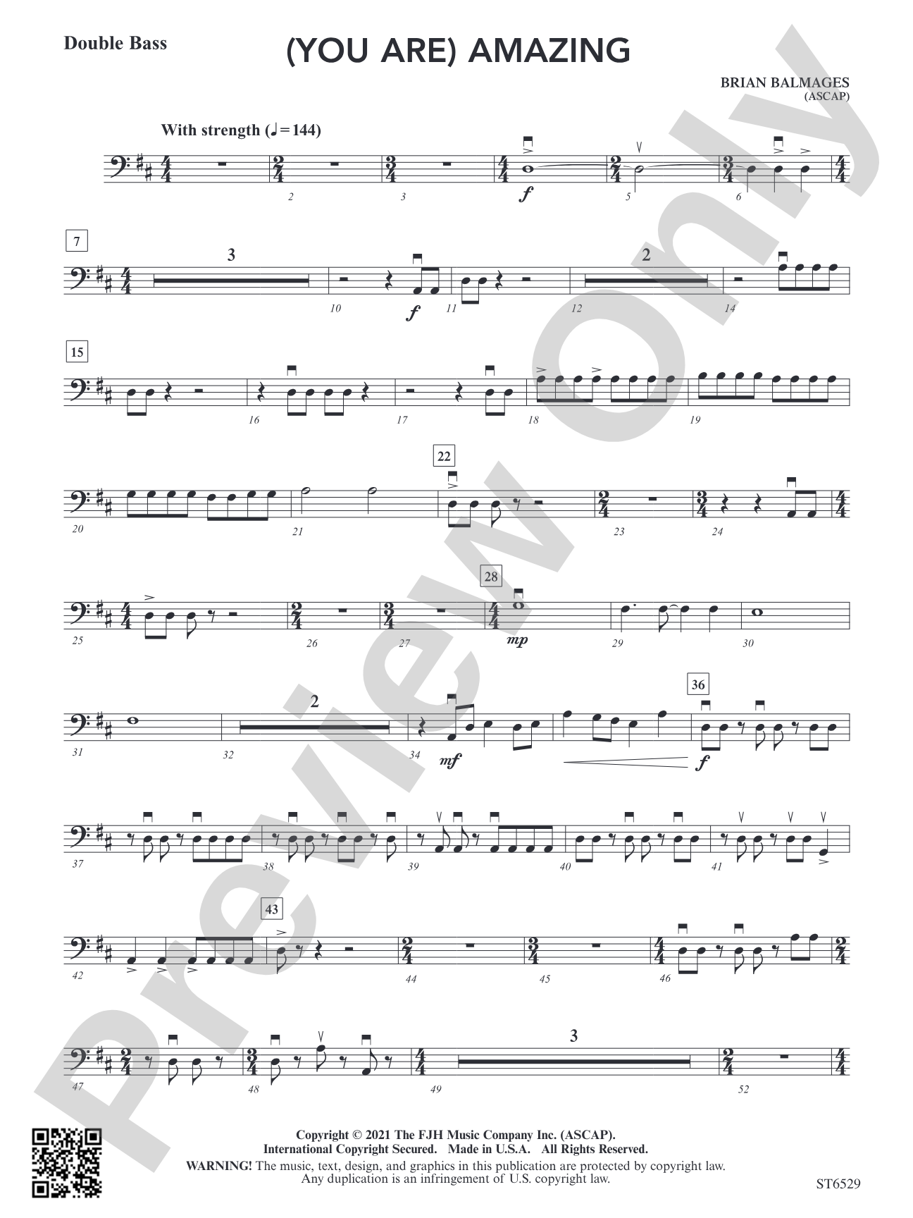 (You Are) Amazing: Double Bass