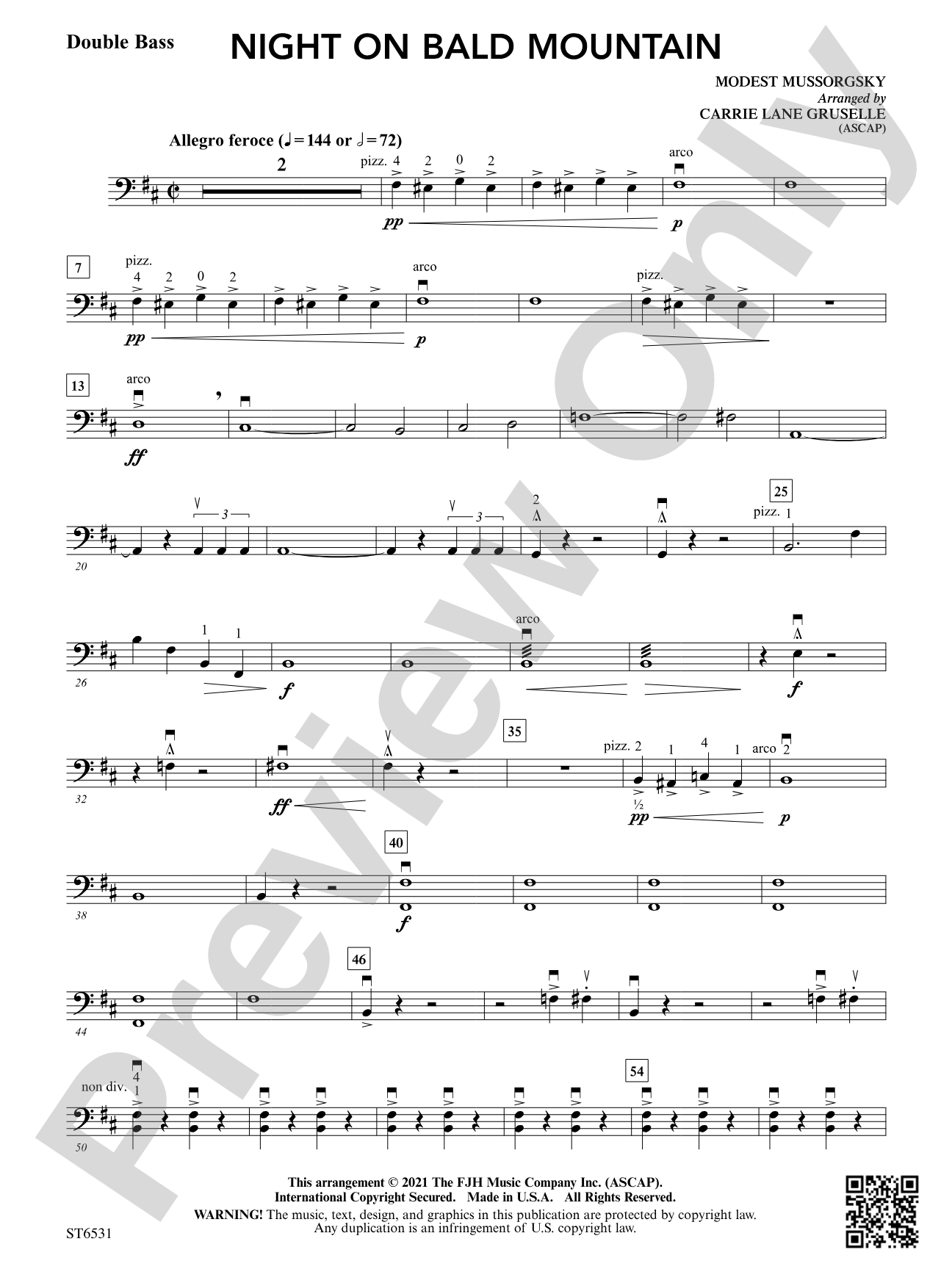 Night on Bald Mountain: Double Bass