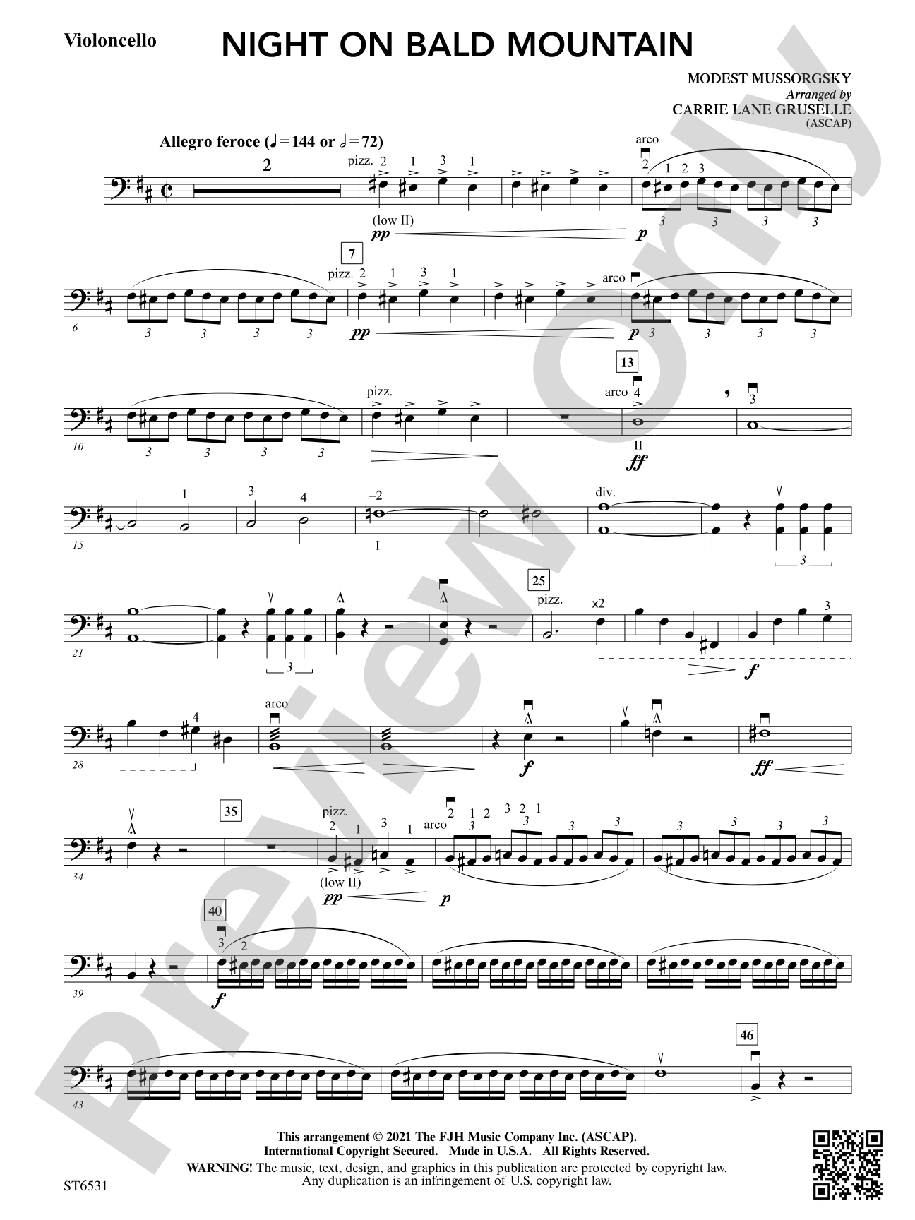Night on Bald Mountain: Violoncello