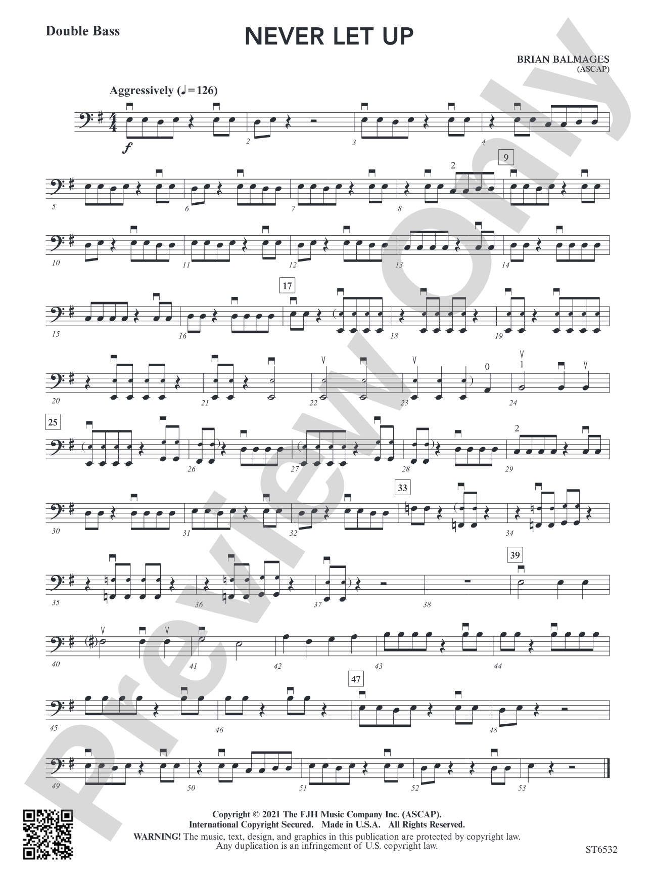Never Let Up: Double Bass