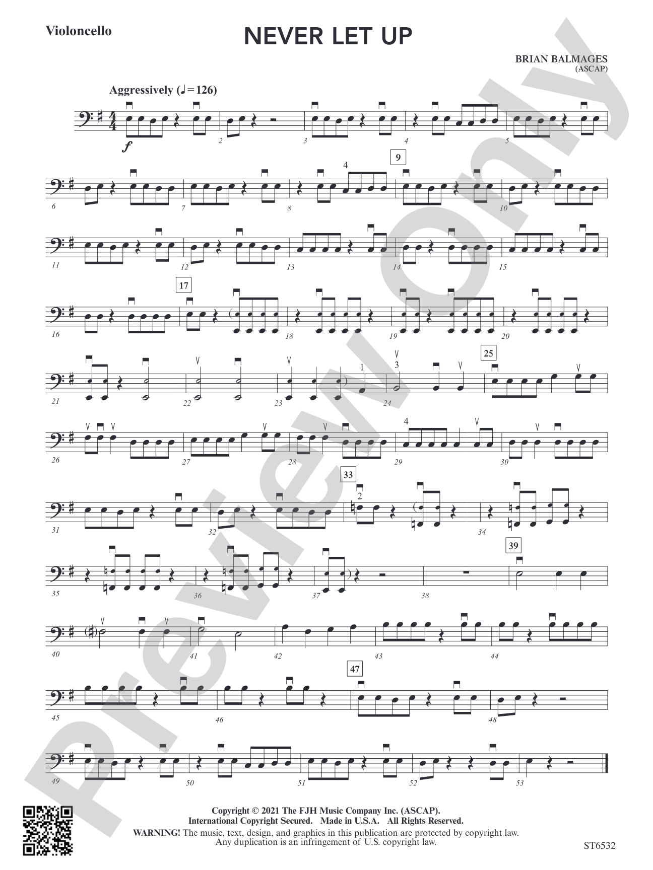Never Let Up: Violoncello