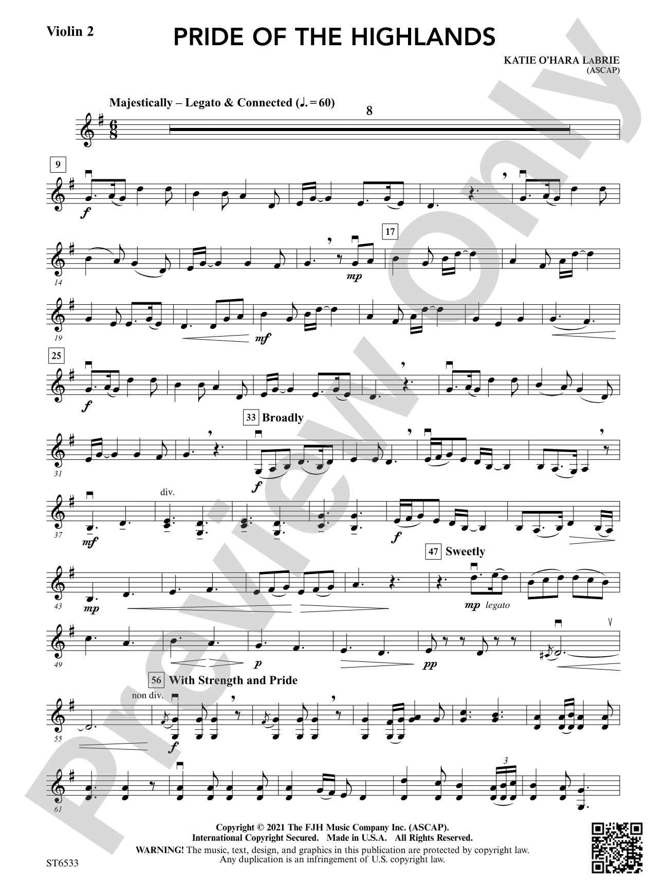 Pride of the Highlands: Violin 2