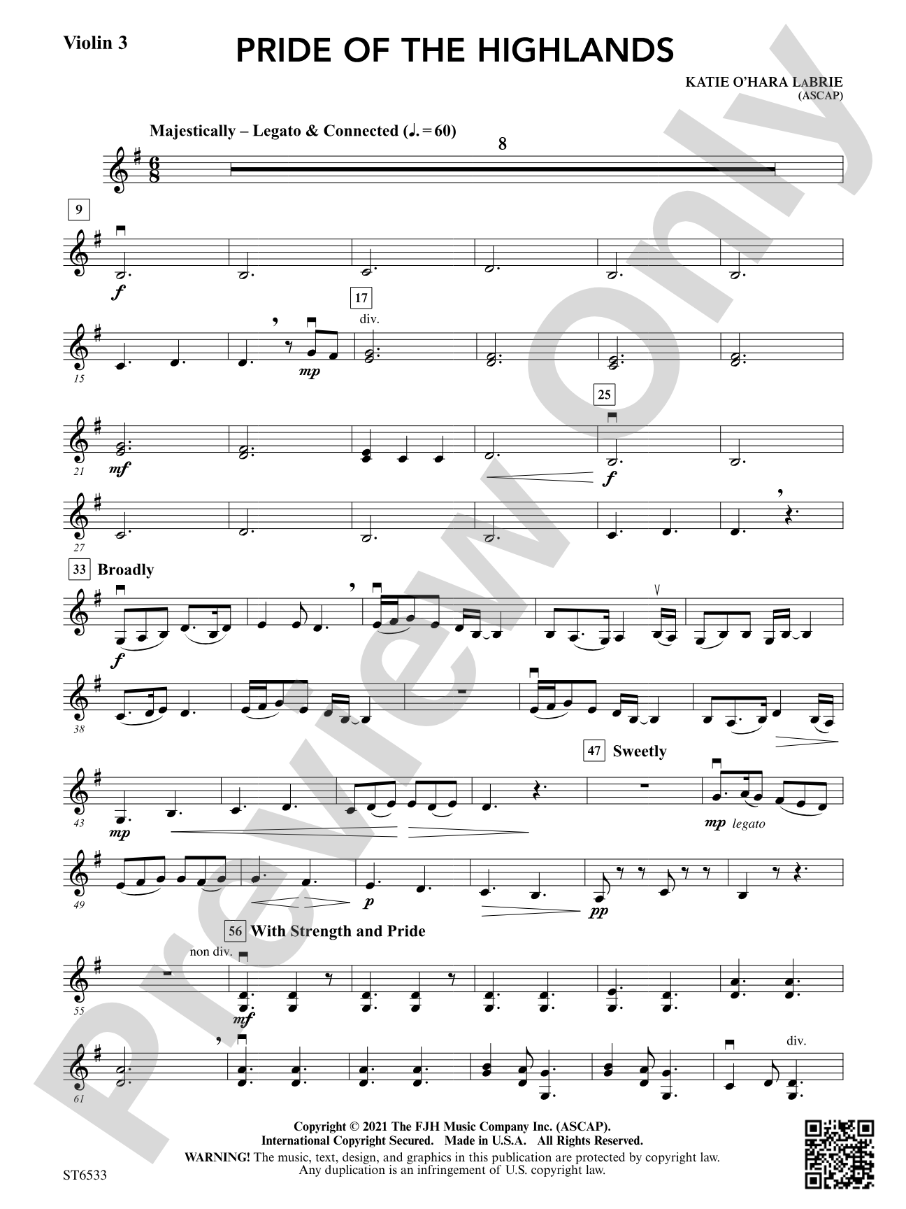 Pride of the Highlands: Violin 3 (Viola T.C.)