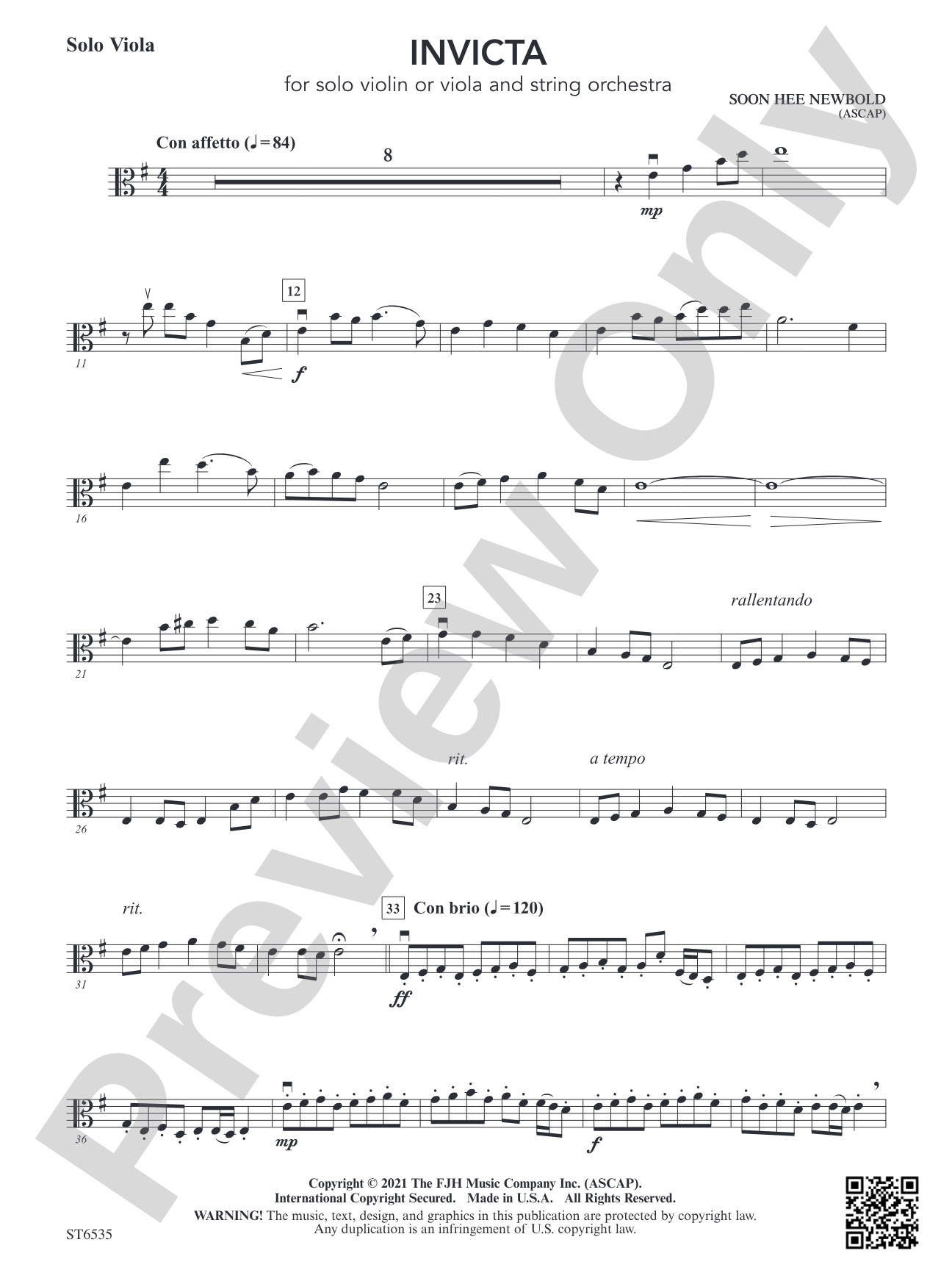 Invicta: Alt. Solo Viola (Grade 3)