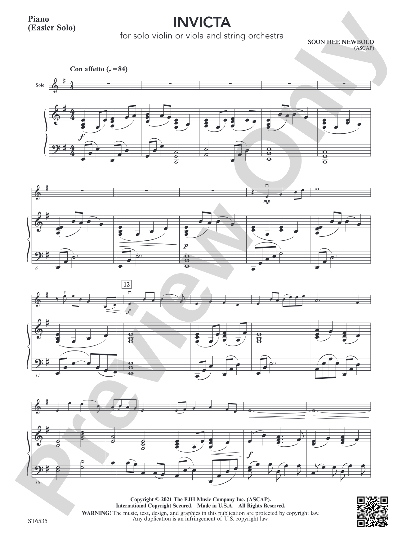 Invicta: Piano (Easier Solo)