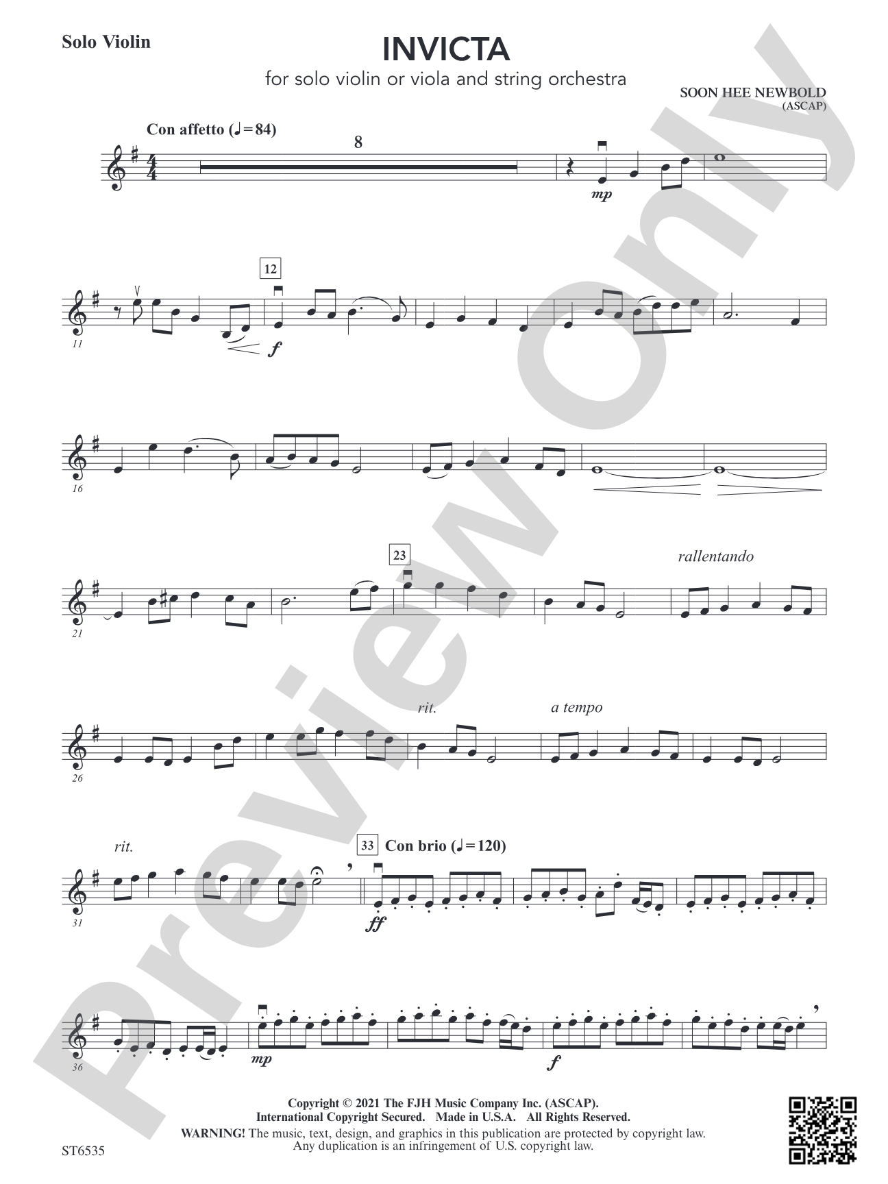 Invicta: Solo Violin (Grade 2.5 - 3)