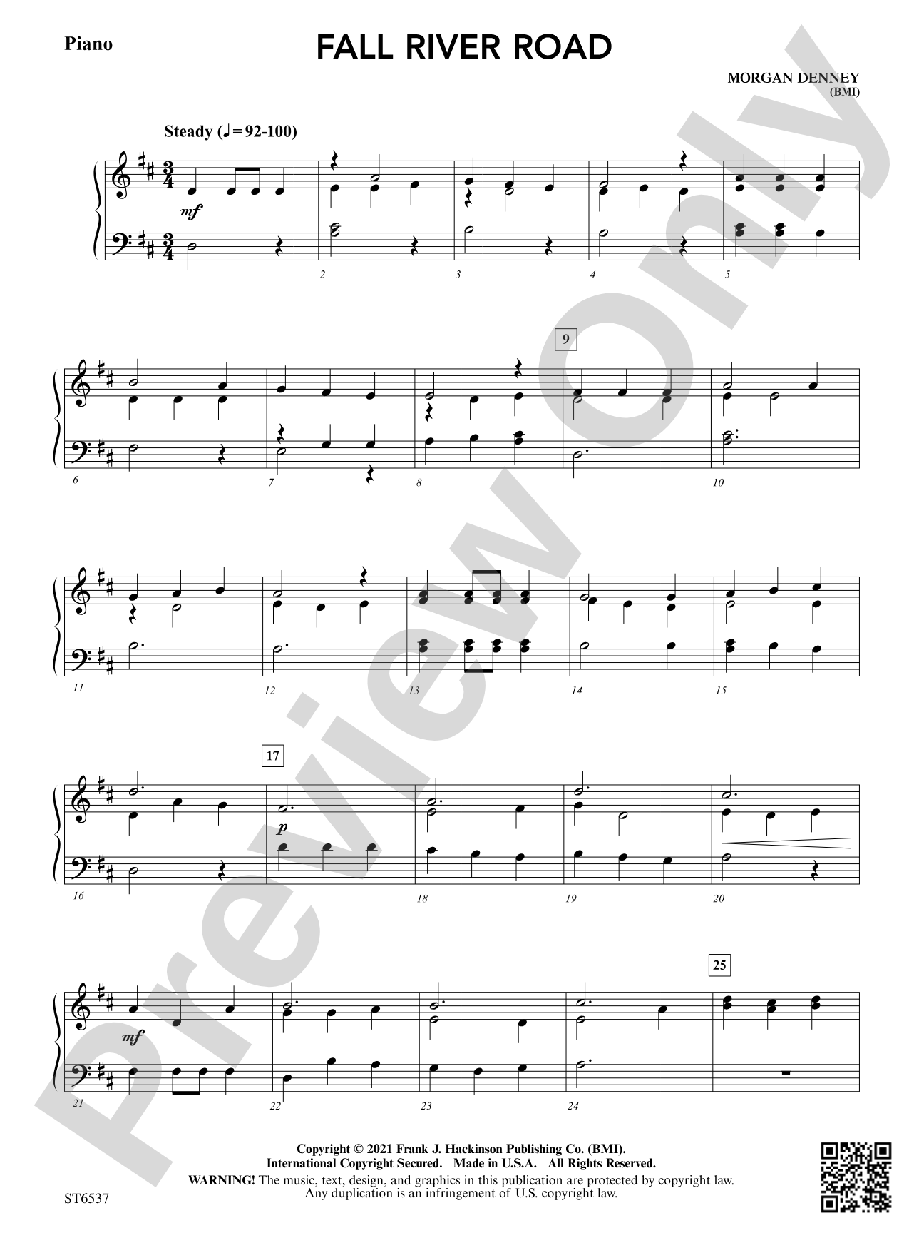 Fall River Road: Piano