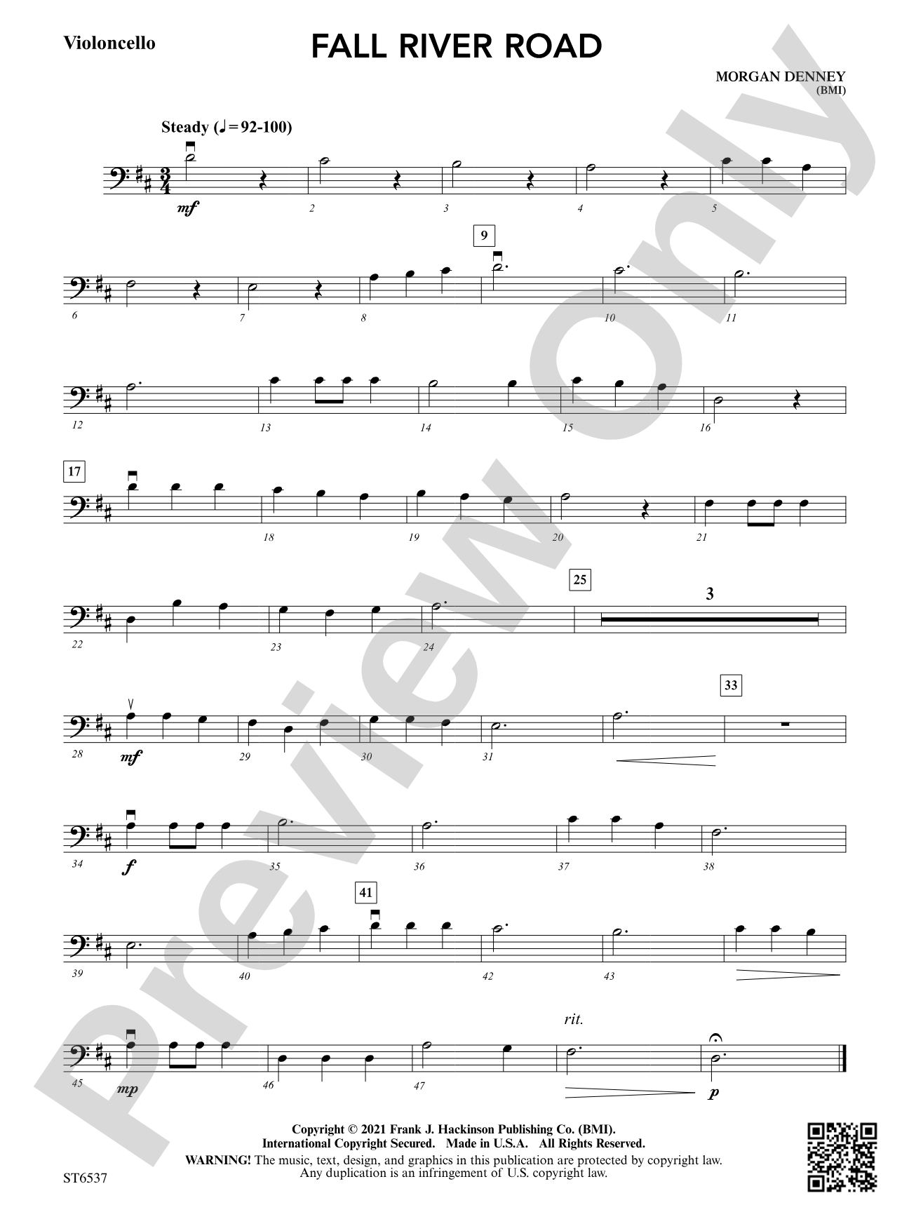 Fall River Road: Violoncello