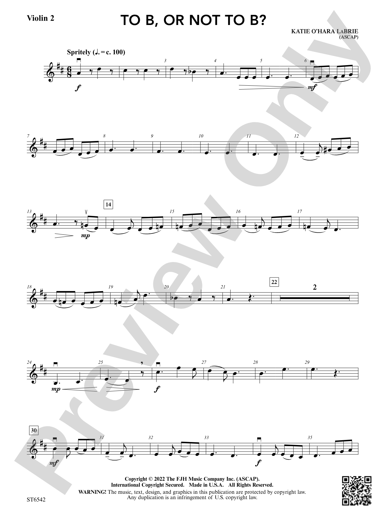 To B, or Not to B?: Violin 2