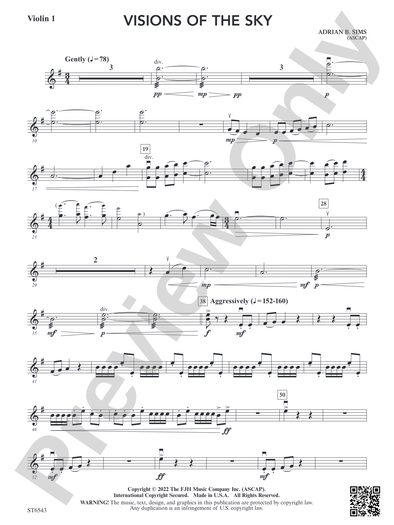 Visions of the Sky: Violin 1