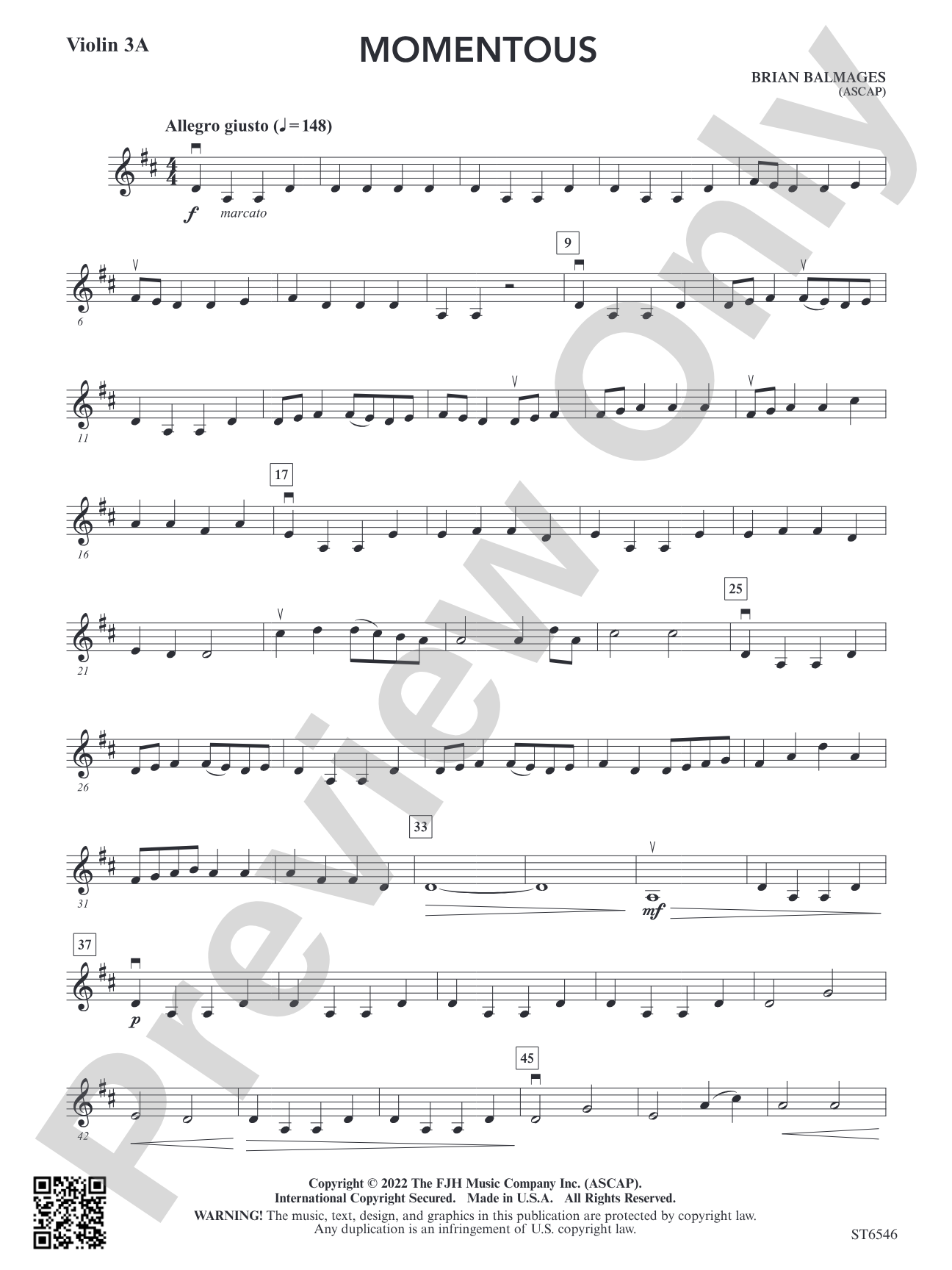 Momentous (for single or multi-level string orchestra): Violin 3A (Viola T.C.)