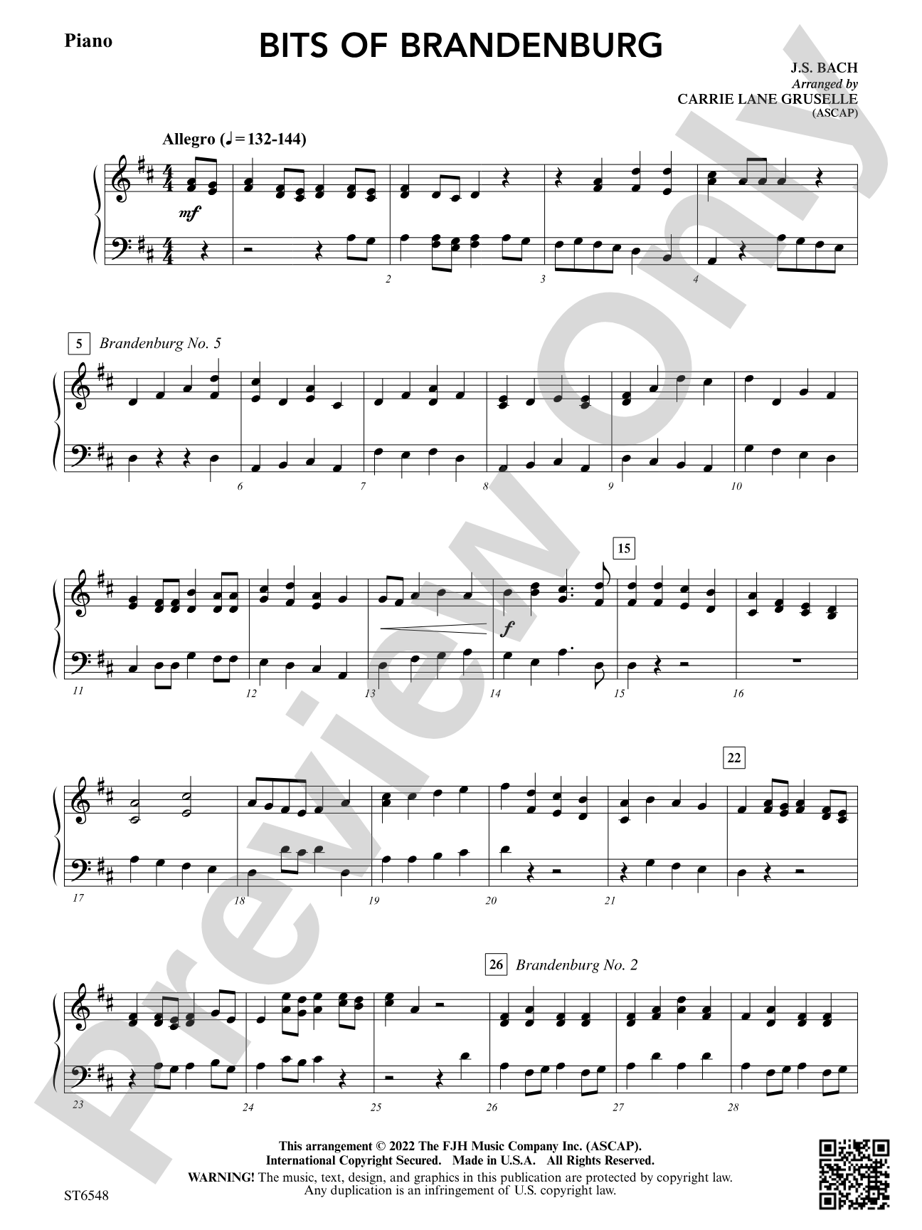 Bits of Brandenburg: Piano