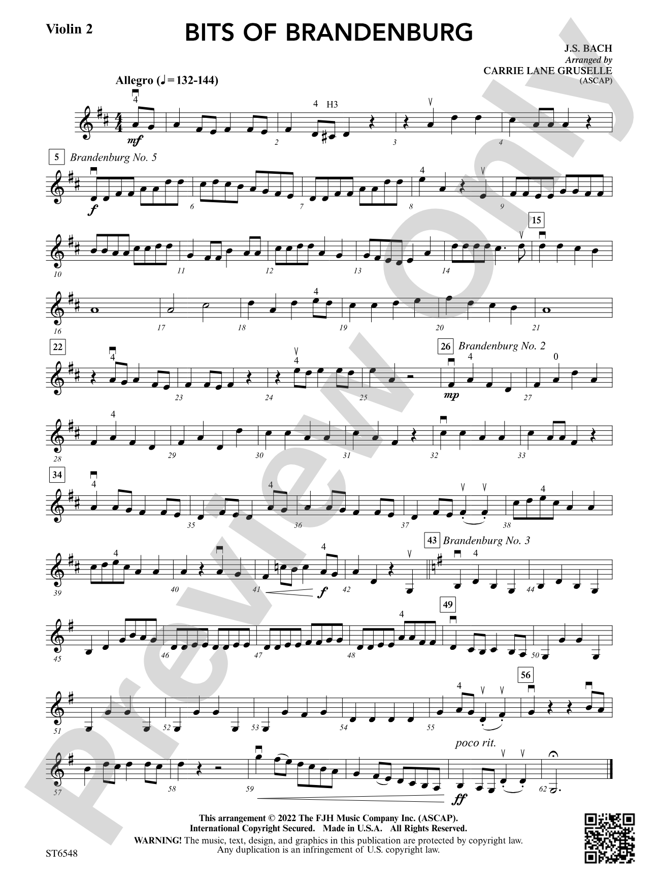 Bits of Brandenburg: Violin 2