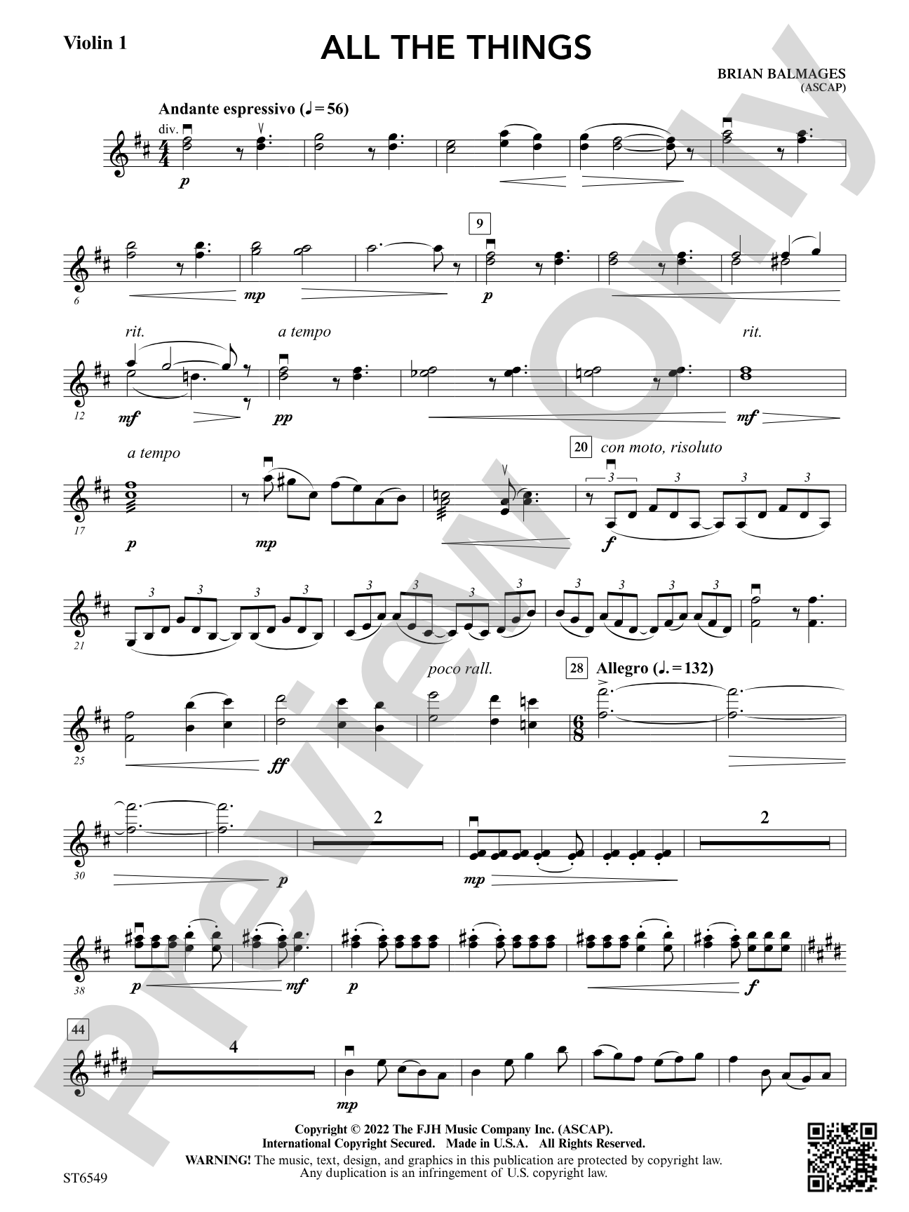 All the Things: Violin 1