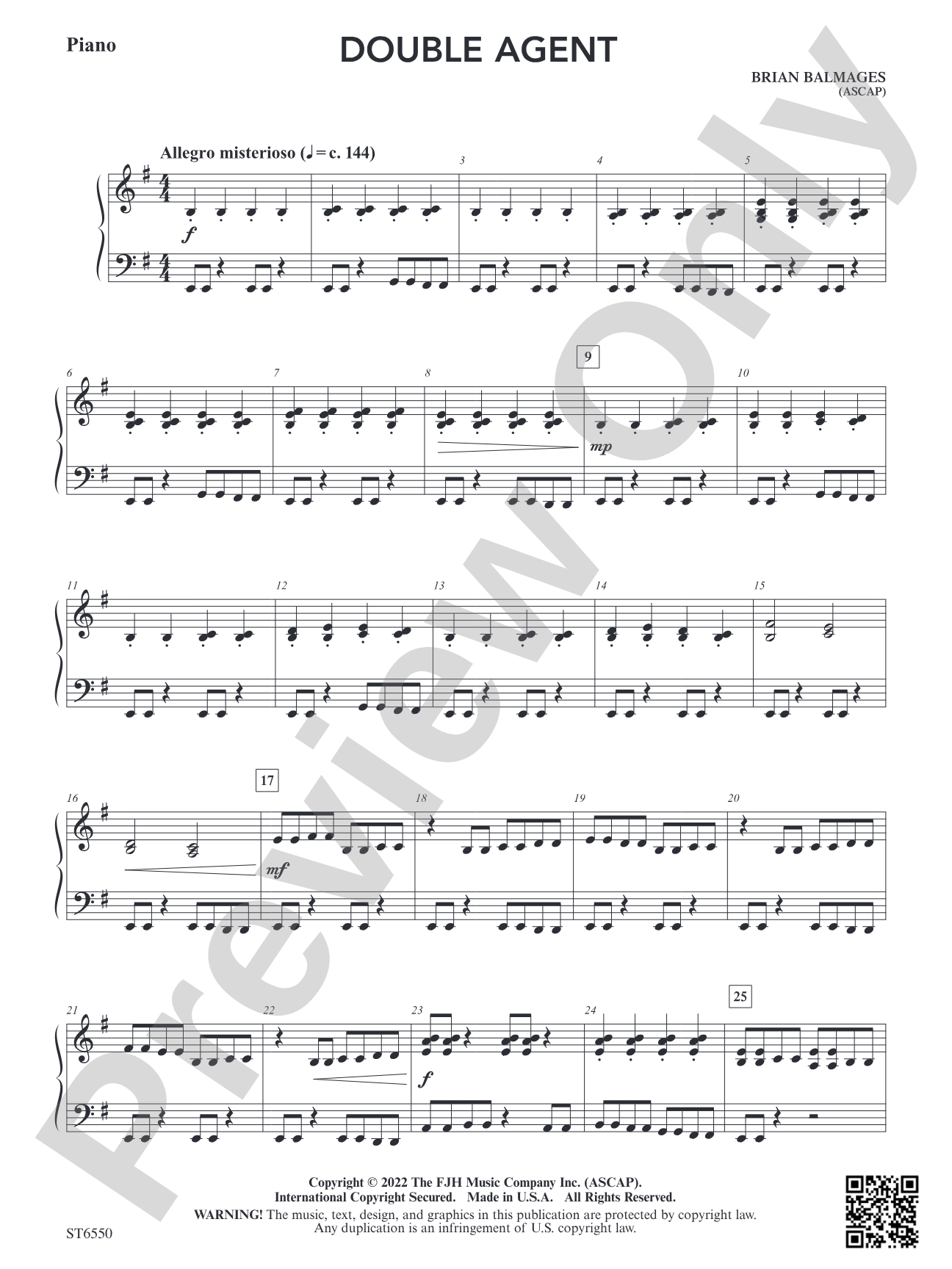 Double Agent: Piano