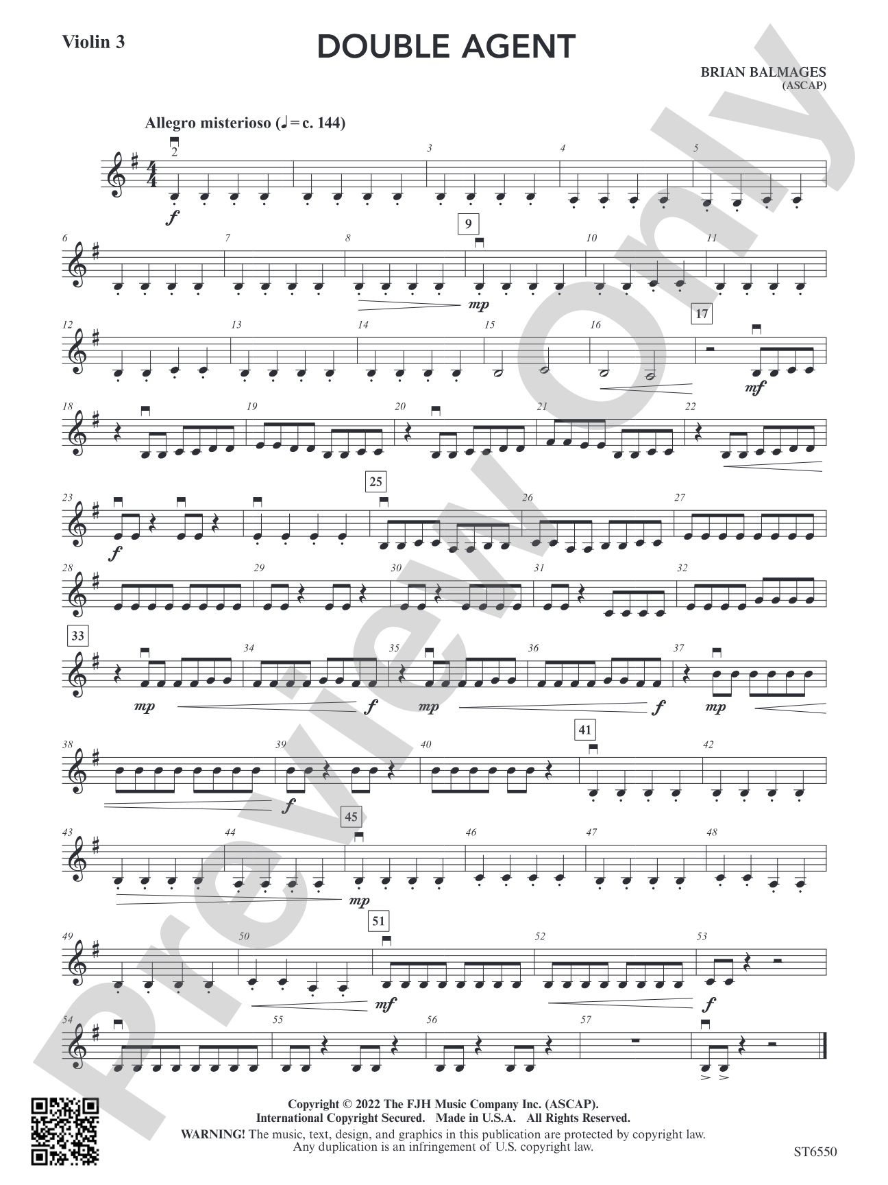 Double Agent: Violin 3 (Viola T.C.)