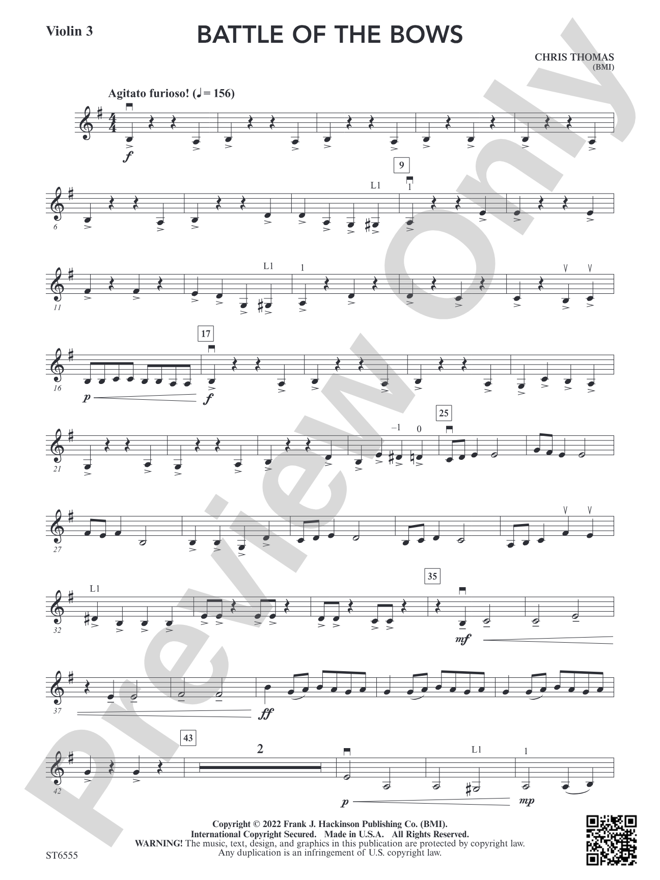 Battle of the Bows: Violin 3 (Viola T.C.)