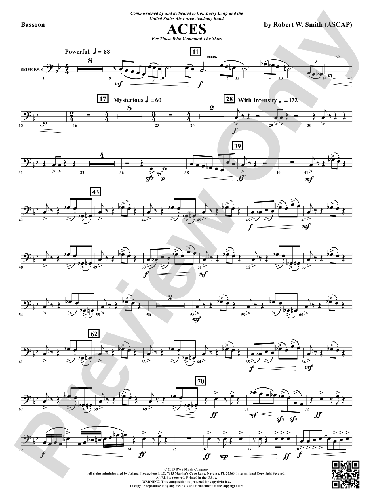 Aces - For Those Who Command the Skies: Bassoon