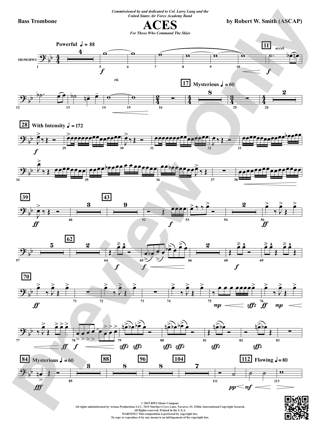 Aces - For Those Who Command the Skies: Bass Trombone