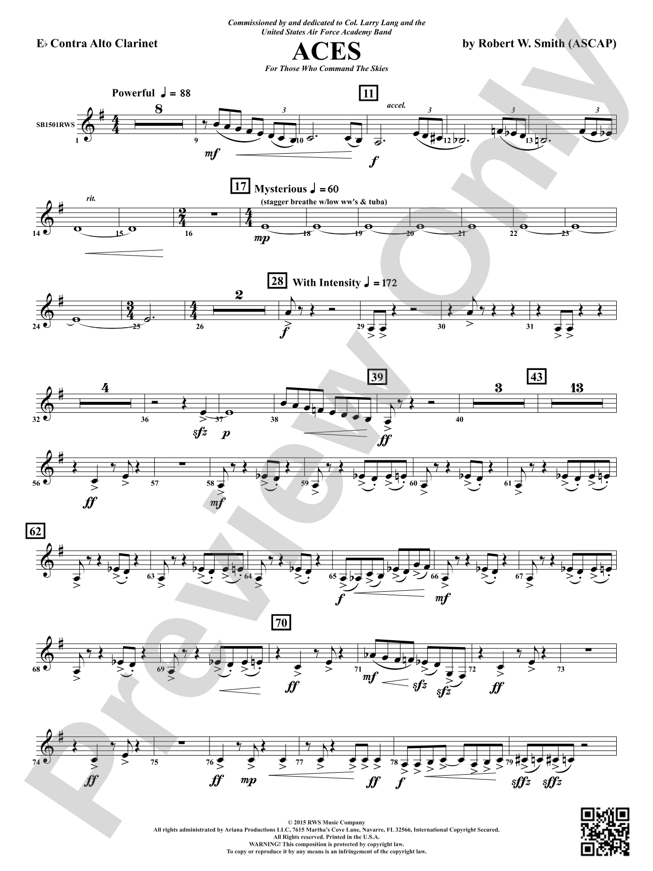 Aces - For Those Who Command the Skies: E-flat Contra-Alto Clarinet