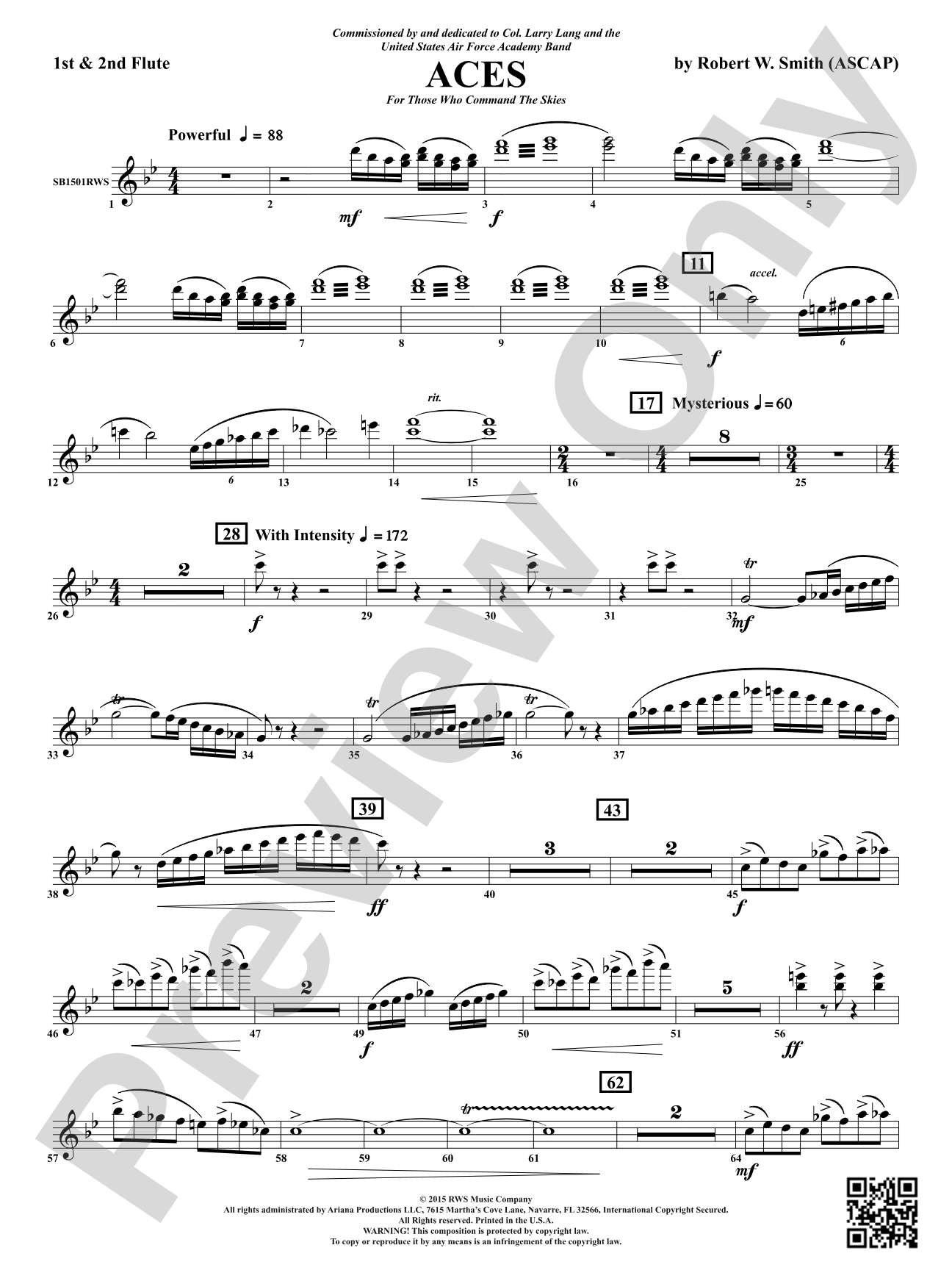 Aces - For Those Who Command the Skies: 1st & 2nd Flute
