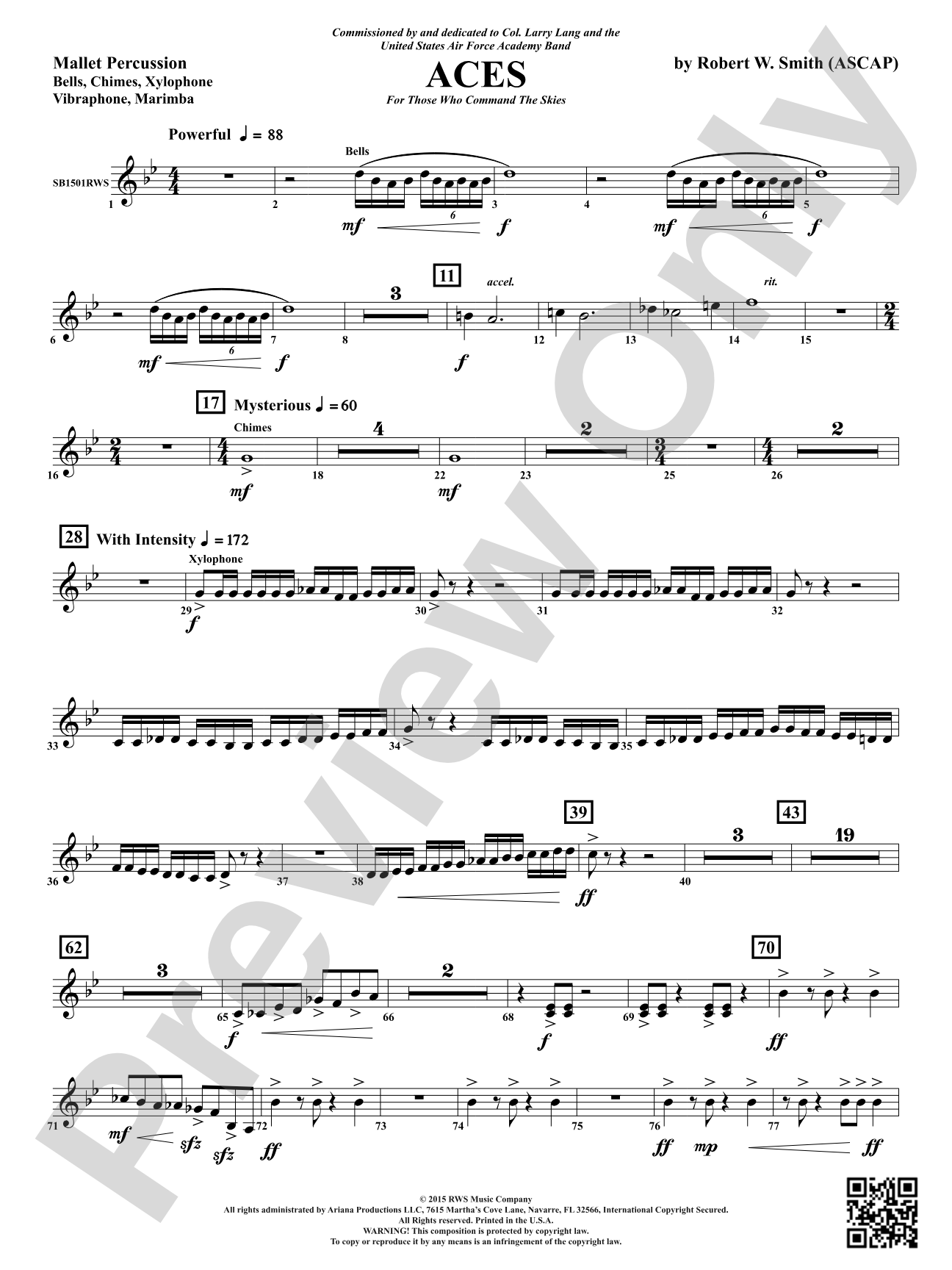 Aces - For Those Who Command the Skies: 1st Mallet Percussion
