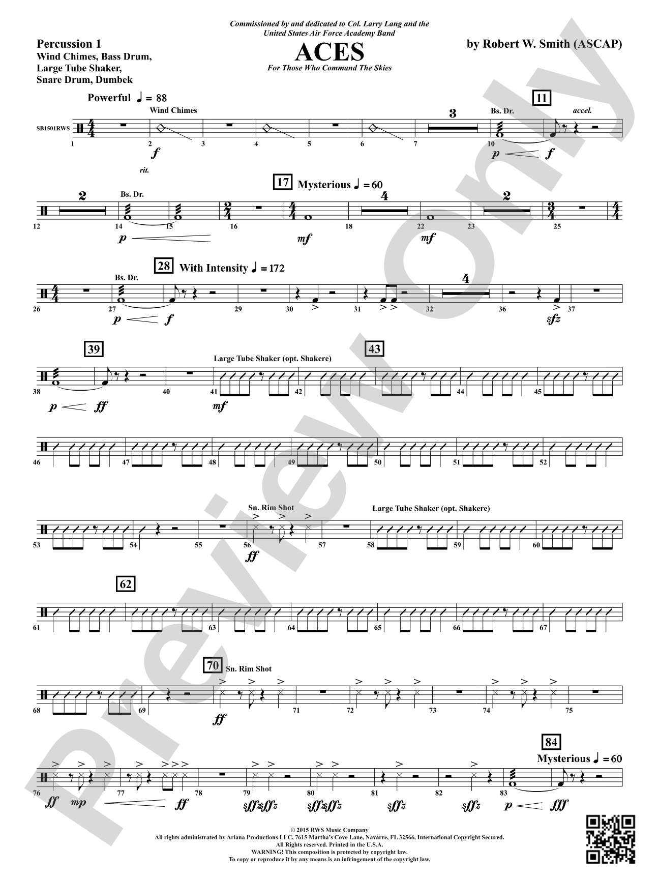Aces - For Those Who Command the Skies: 1st Percussion