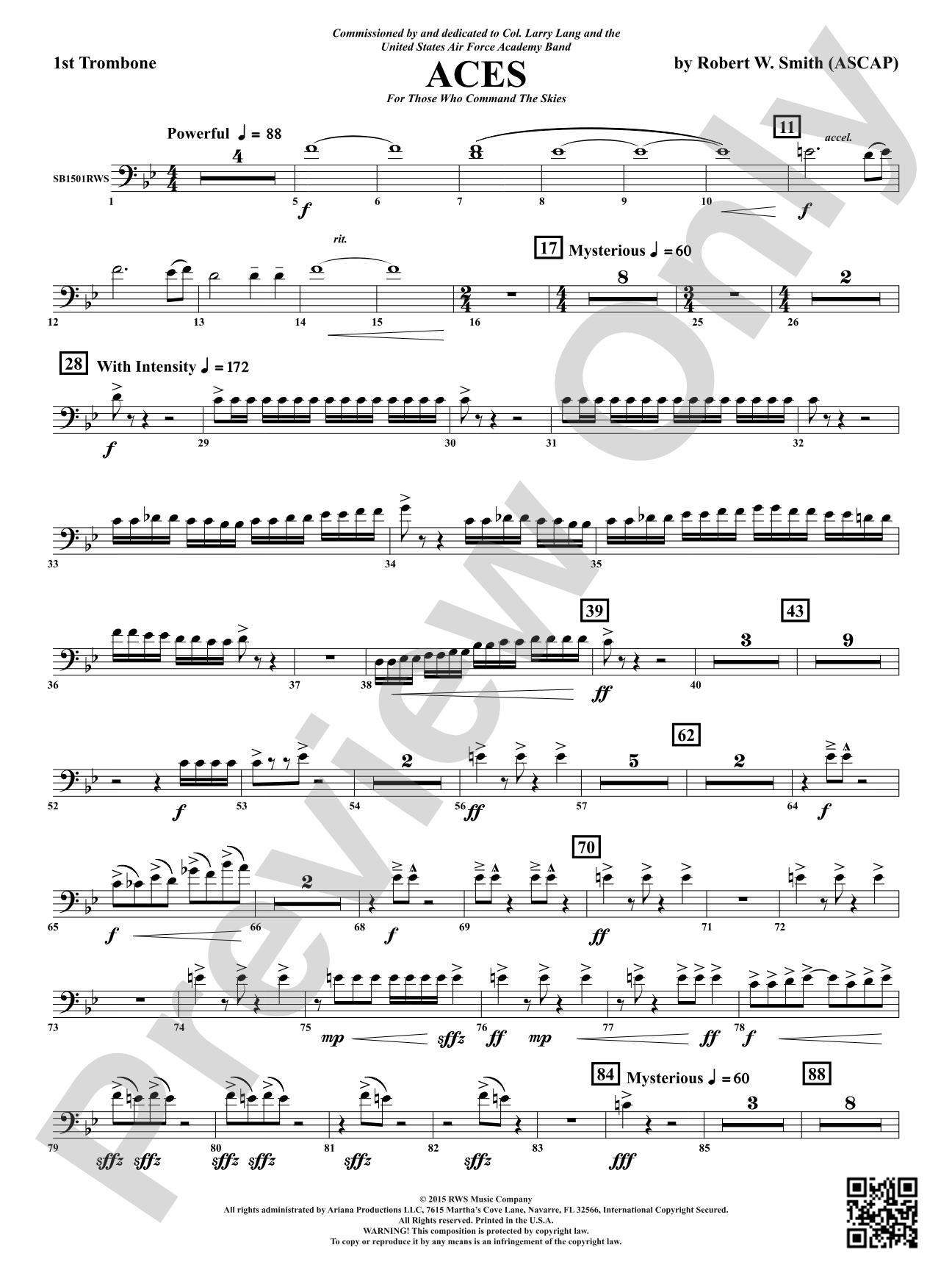 Aces - For Those Who Command the Skies: 1st Trombone