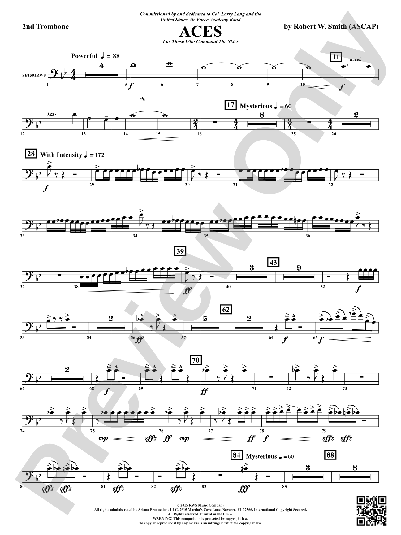 Aces - For Those Who Command the Skies: 2nd Trombone