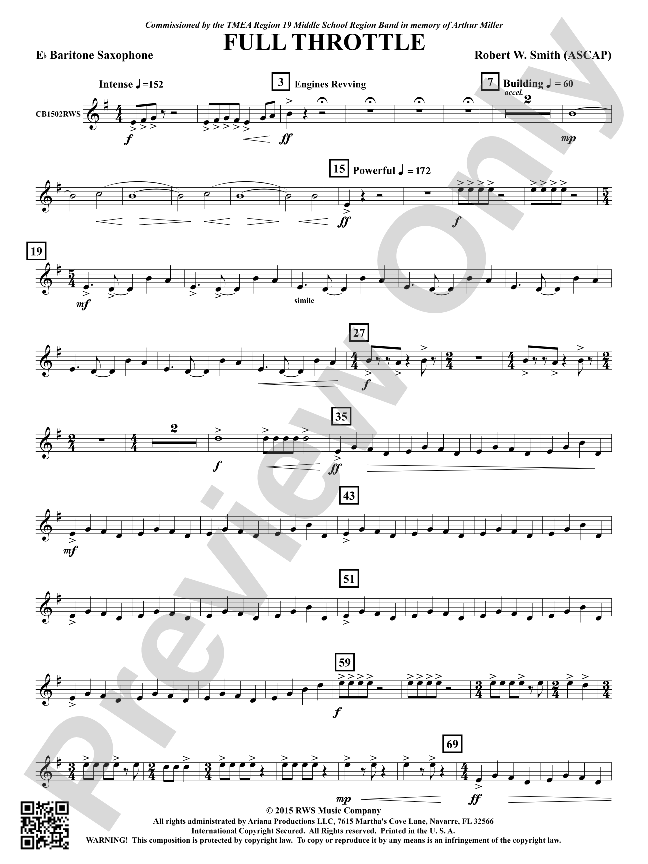 Full Throttle: E-flat Baritone Saxophone