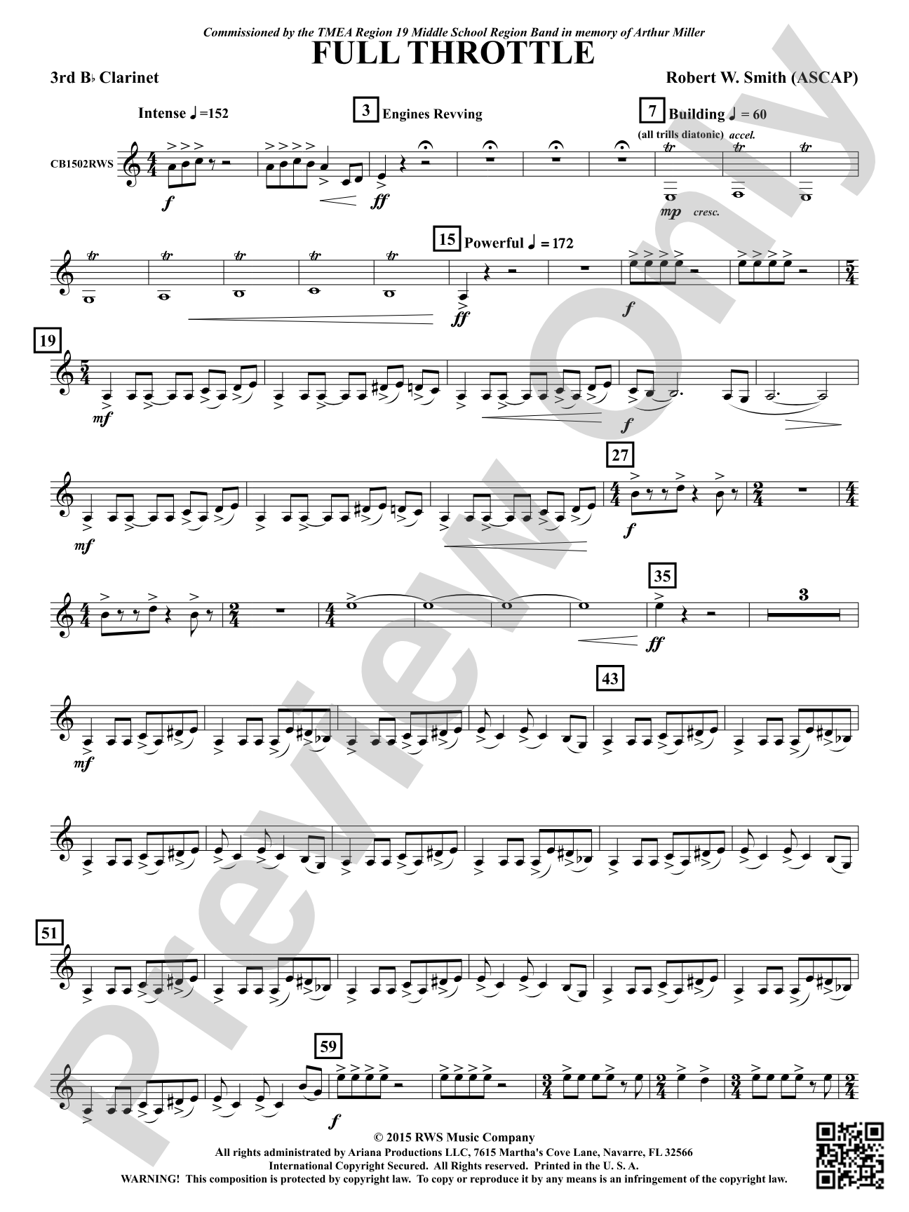 Full Throttle: 3rd B-flat Clarinet