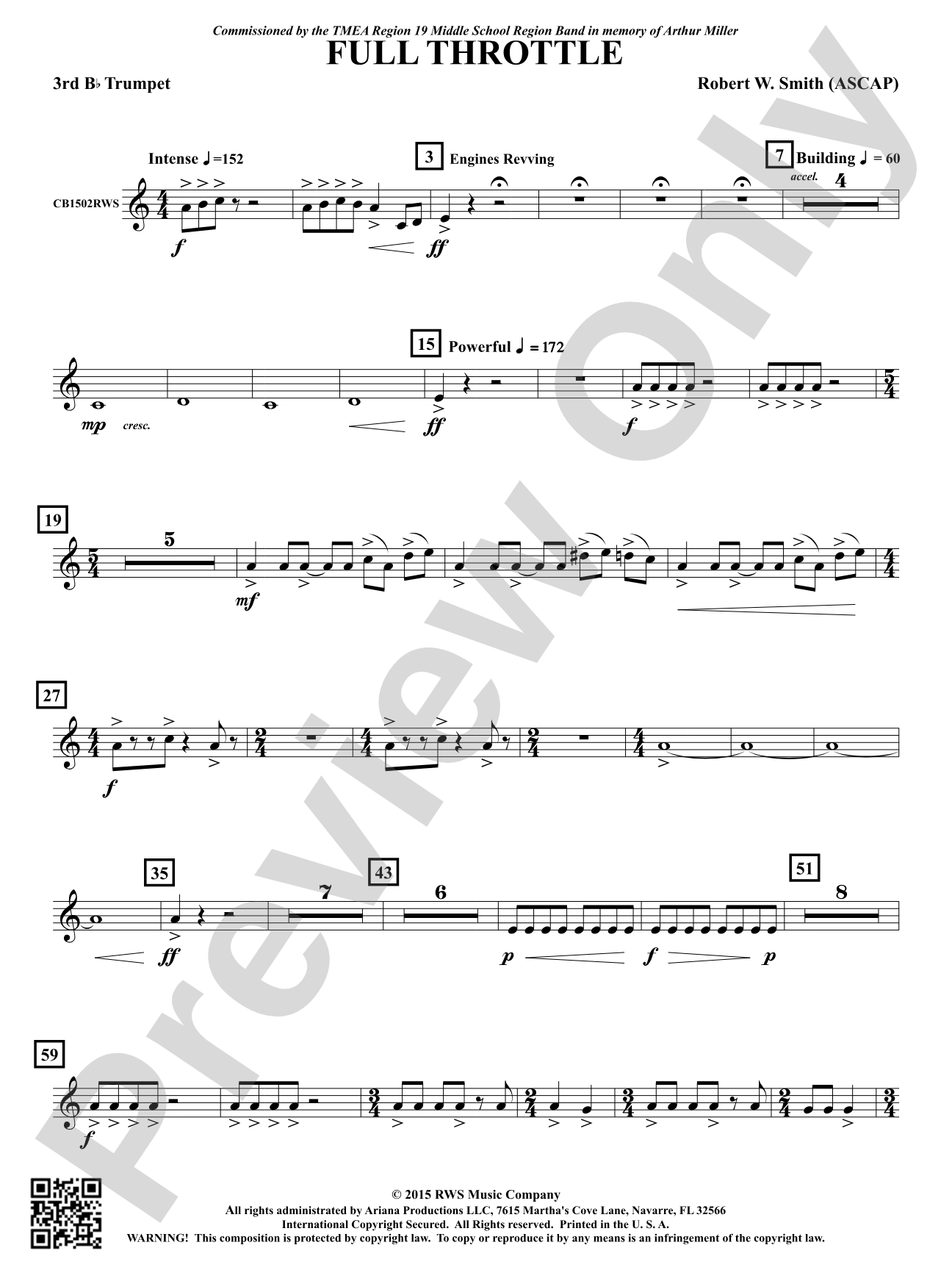 Full Throttle: 3rd B-flat Trumpet